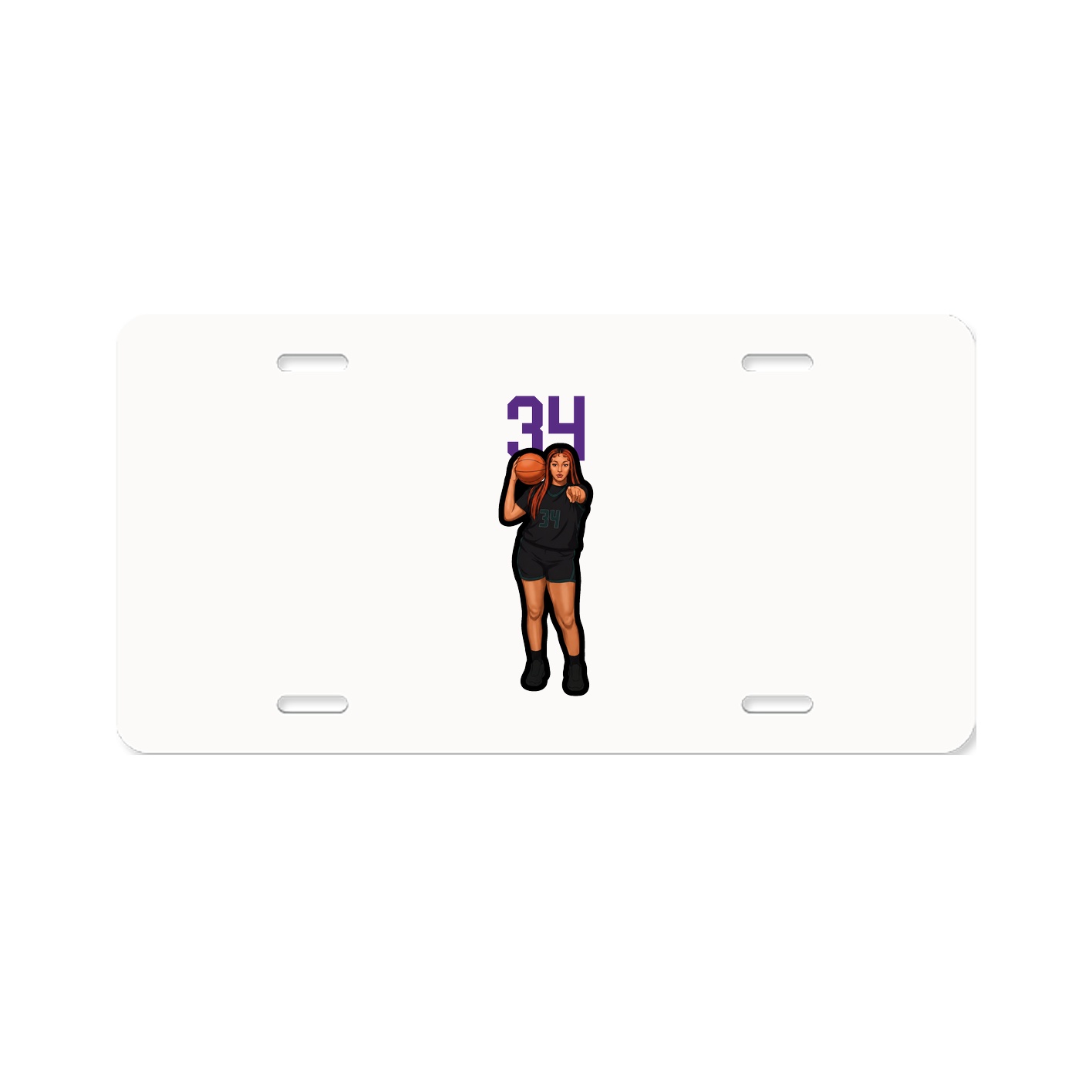 License Plate — Number Top in Classic