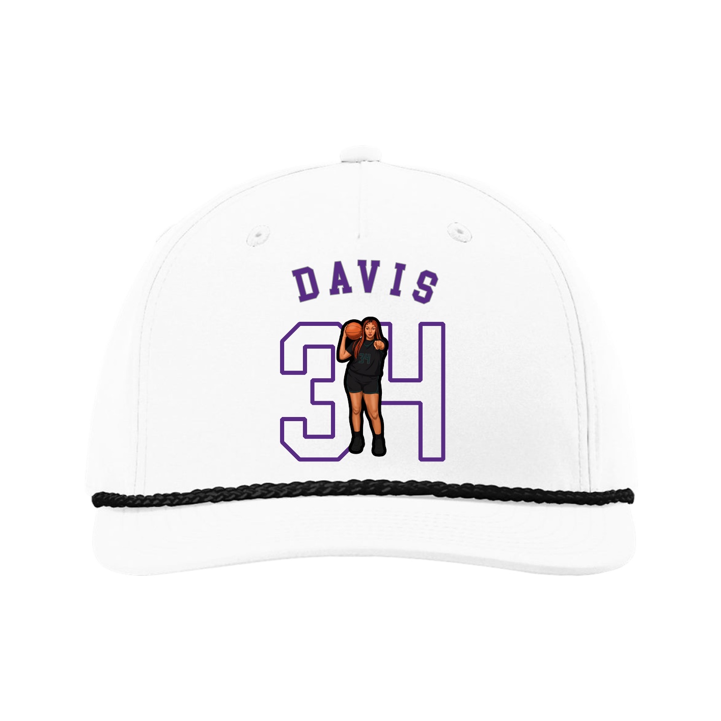 Five-Panel Classic Rope Cap — Shirsey Arch in White