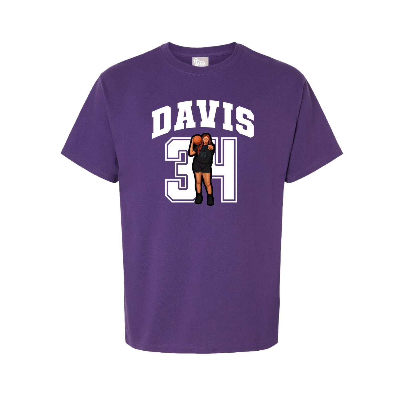 Youth Tee — Number in Purple