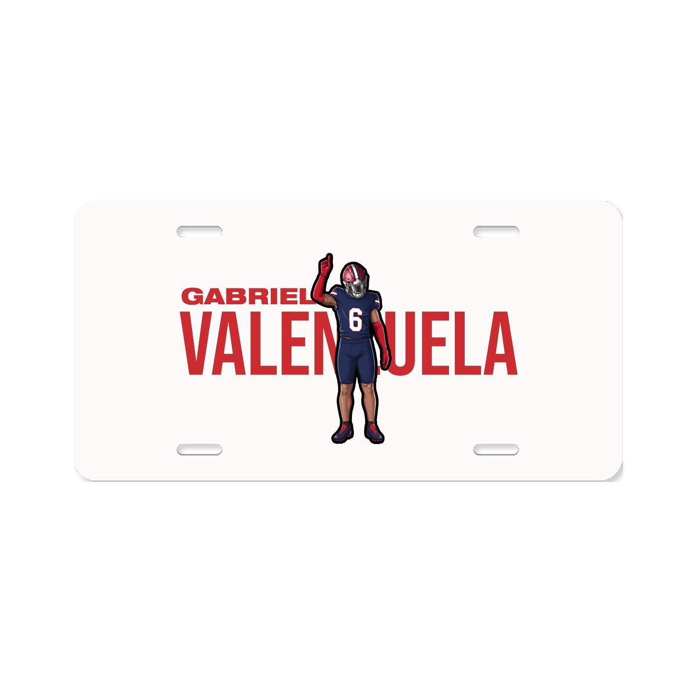 License Plate — Player Name in Classic
