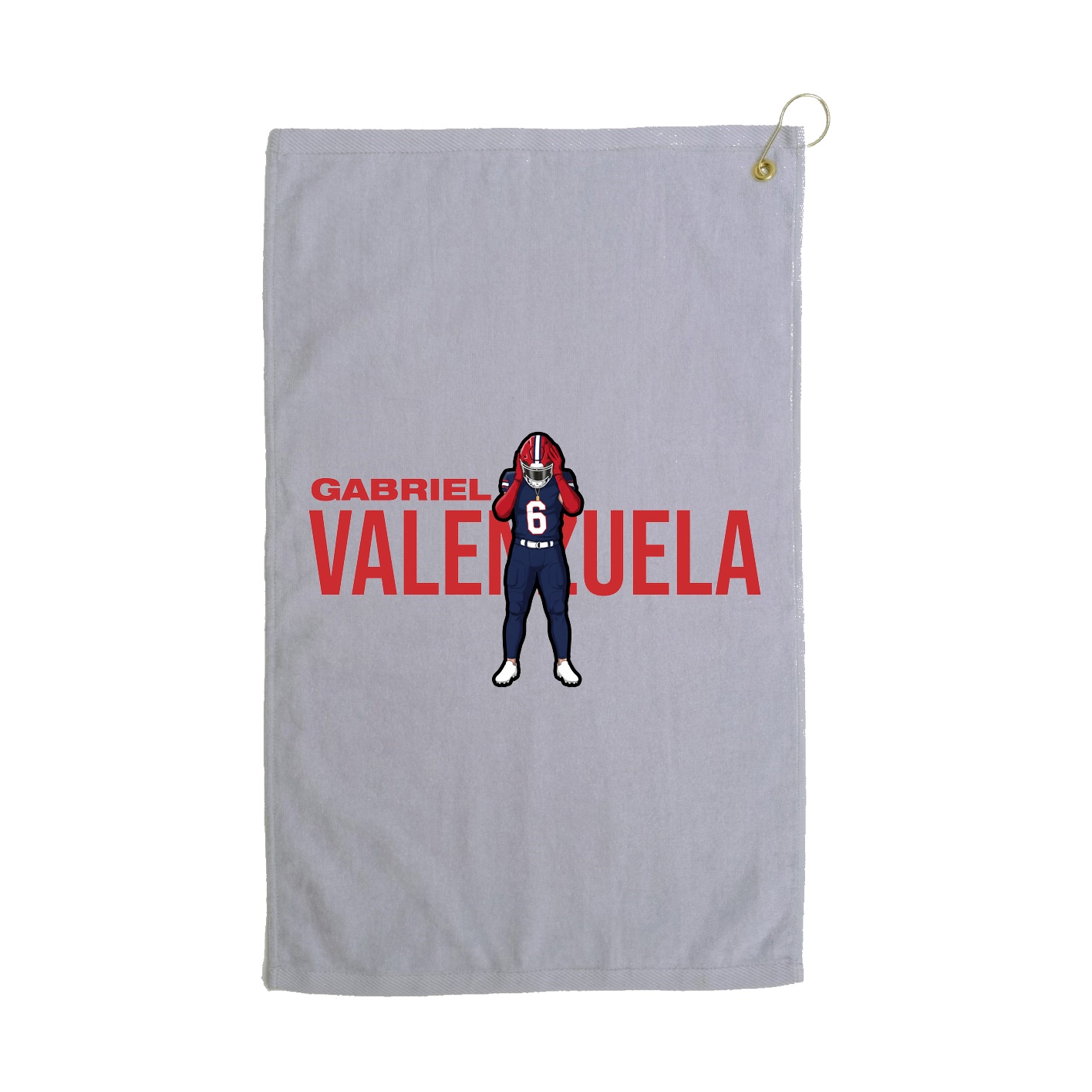 Golf Towel — Player Name in Grey