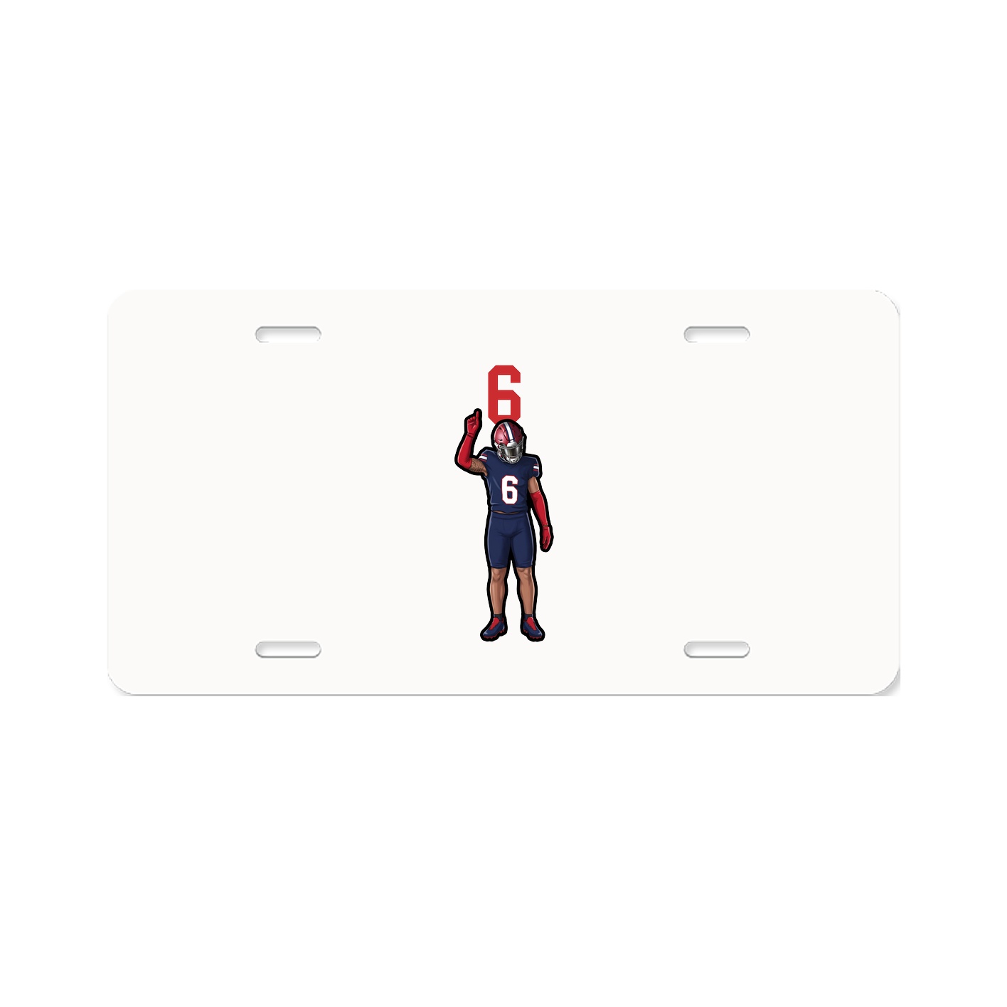 License Plate — Number Top in Classic