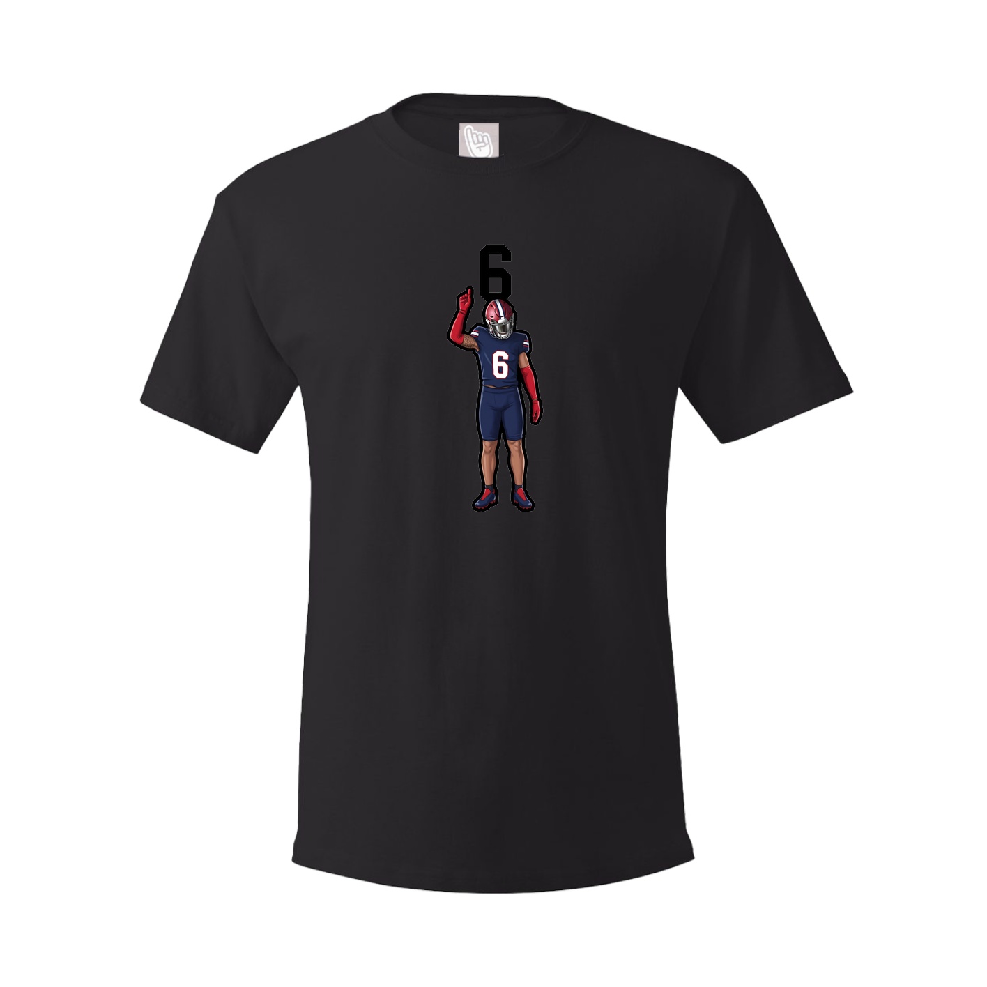Youth Tee — Number Top in Black