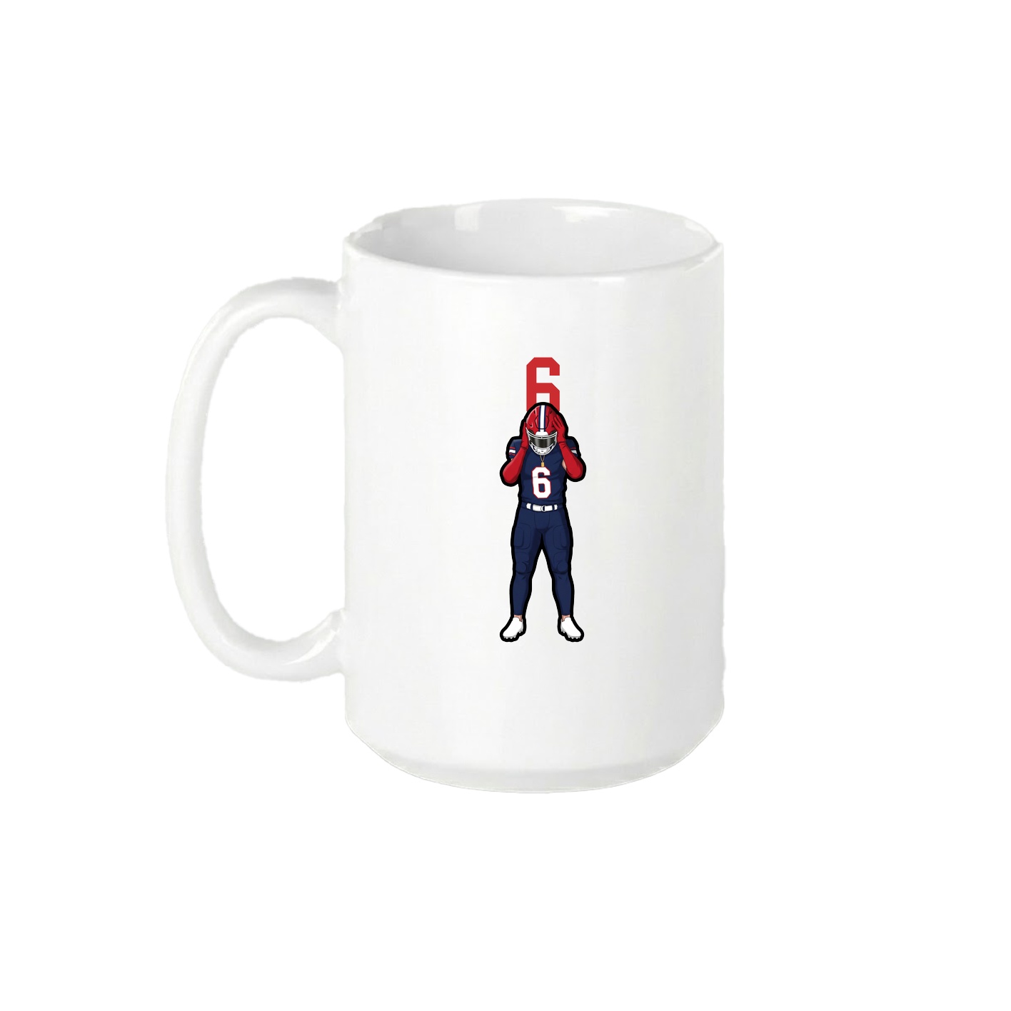 15oz Coffee Mug — Number Top in White