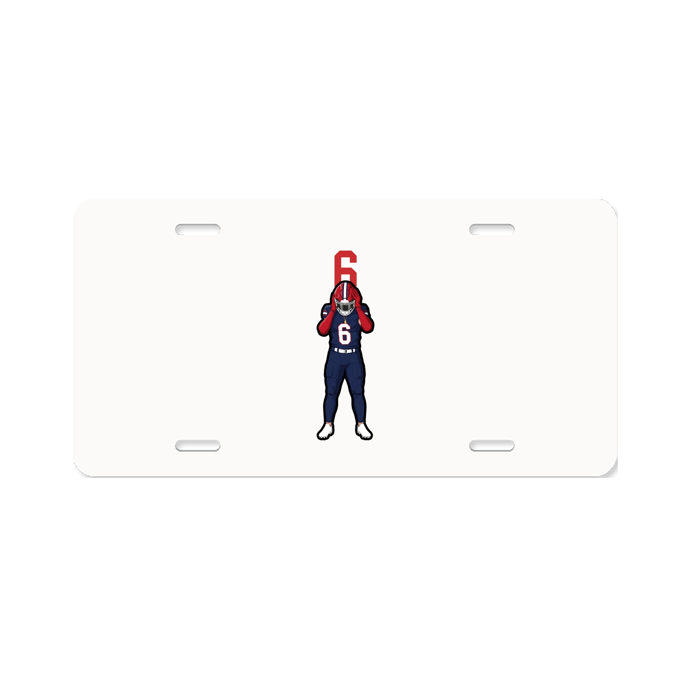 License Plate — Number Top in Classic