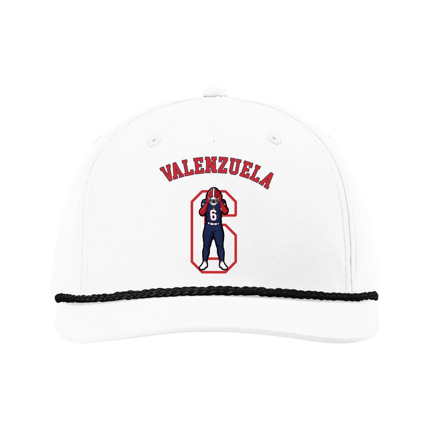Five-Panel Classic Rope Cap — Shirsey Arch in White