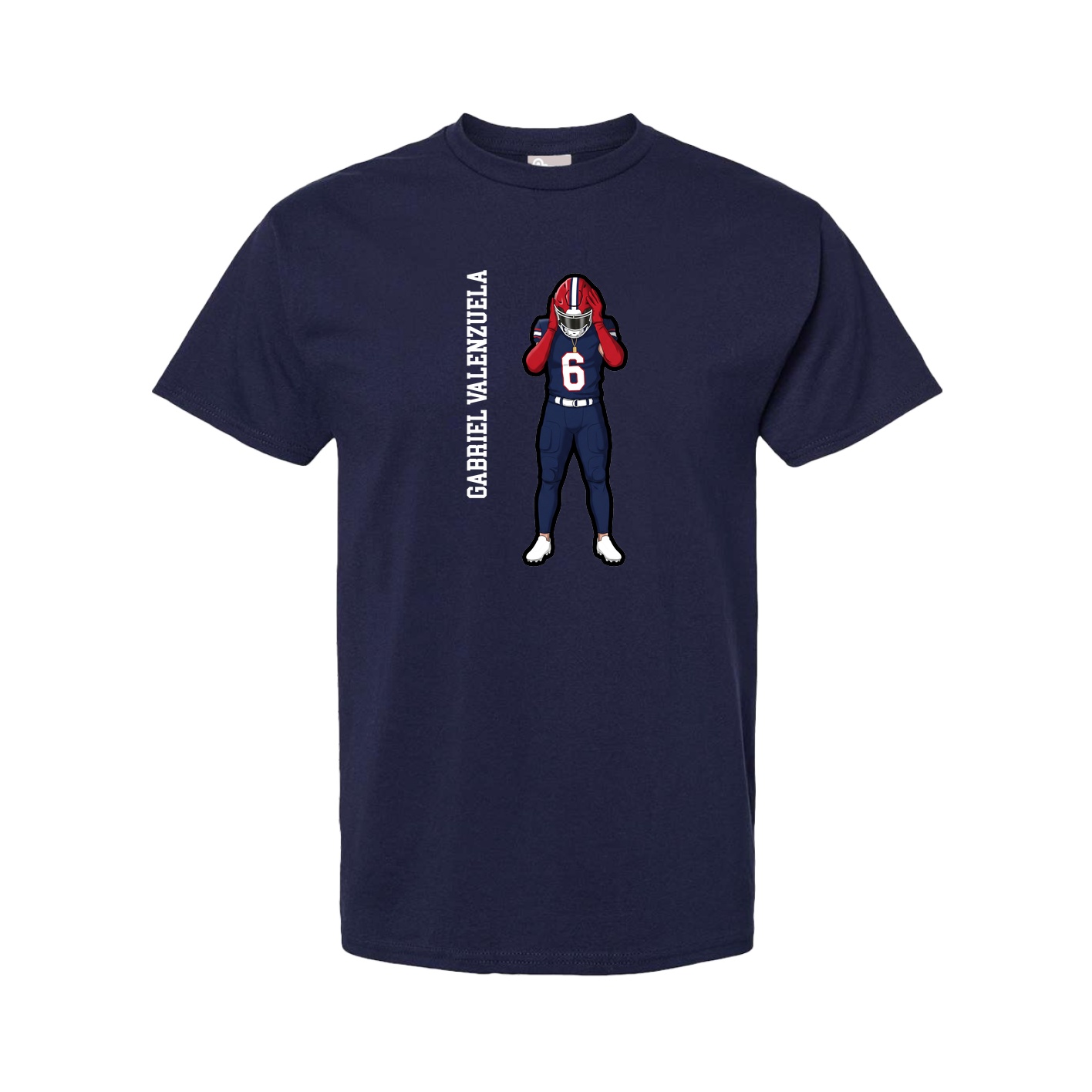Tee — Name Vertical in Navy