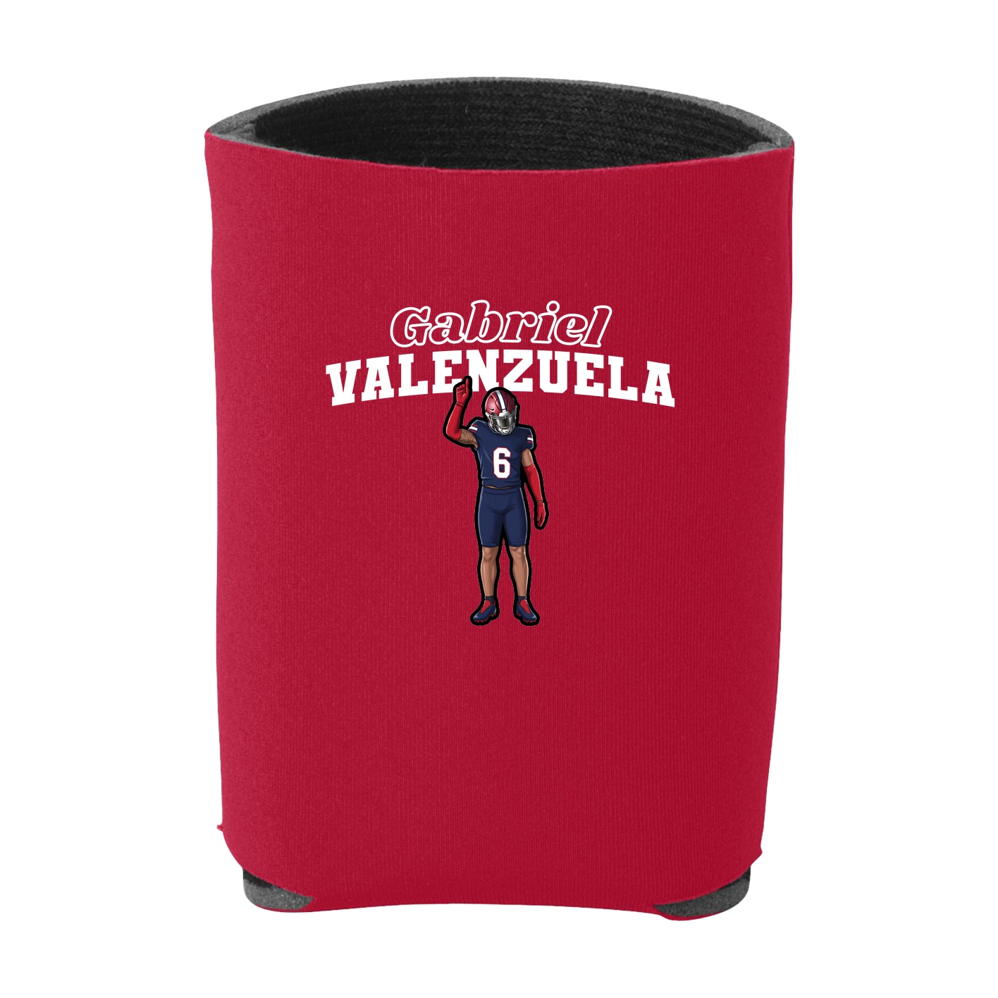 Can Holder — Name Arch in Red