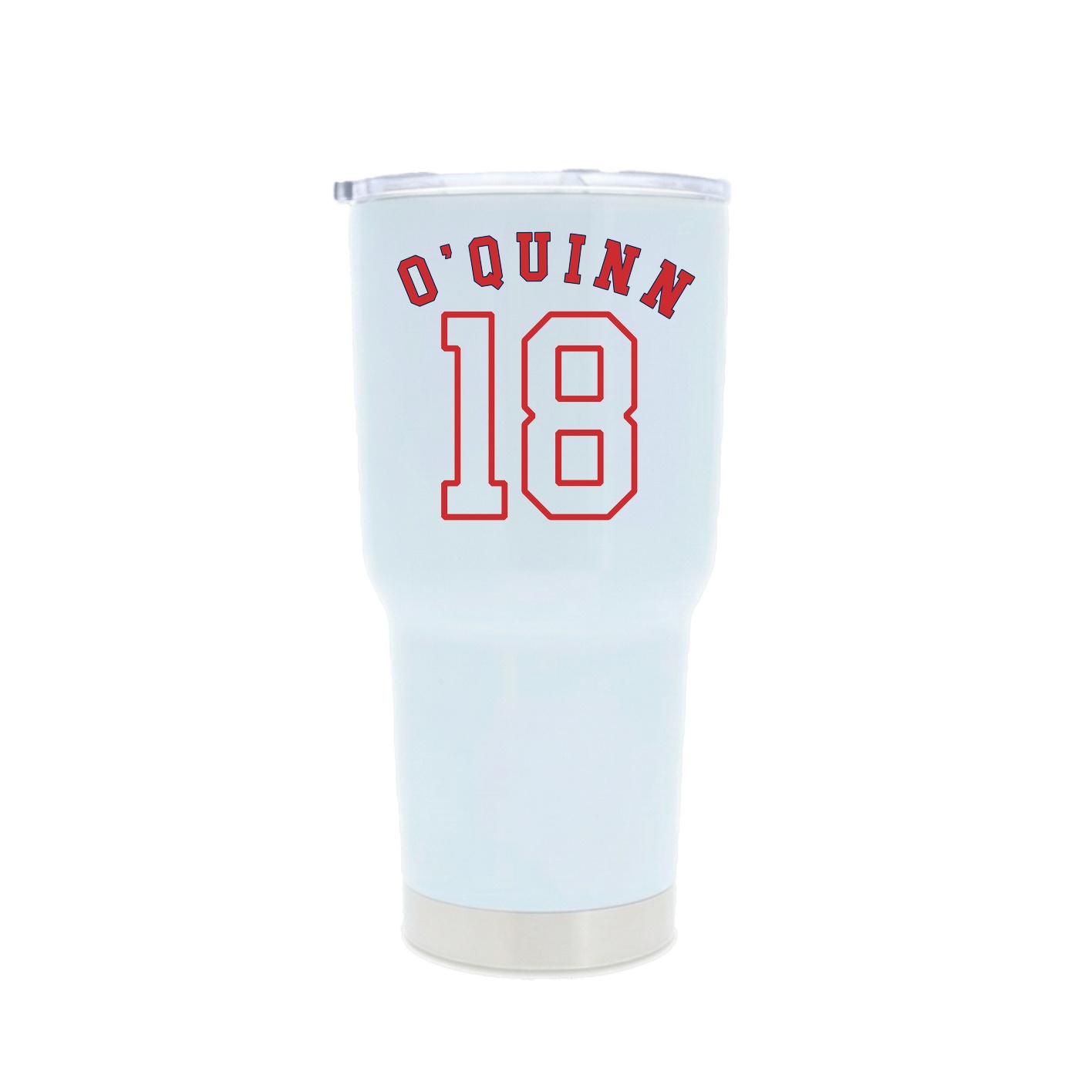 30oz Stainless Steel Tumbler — Shirsey Arch in White