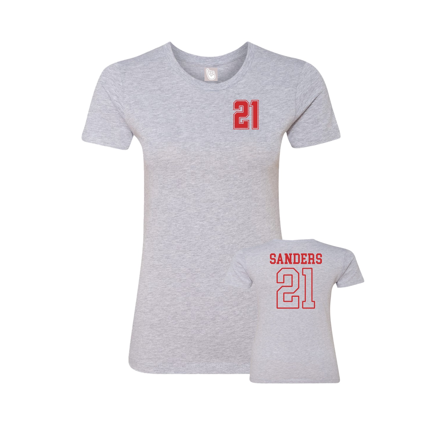 Womens Tee — Chest Back in Grey
