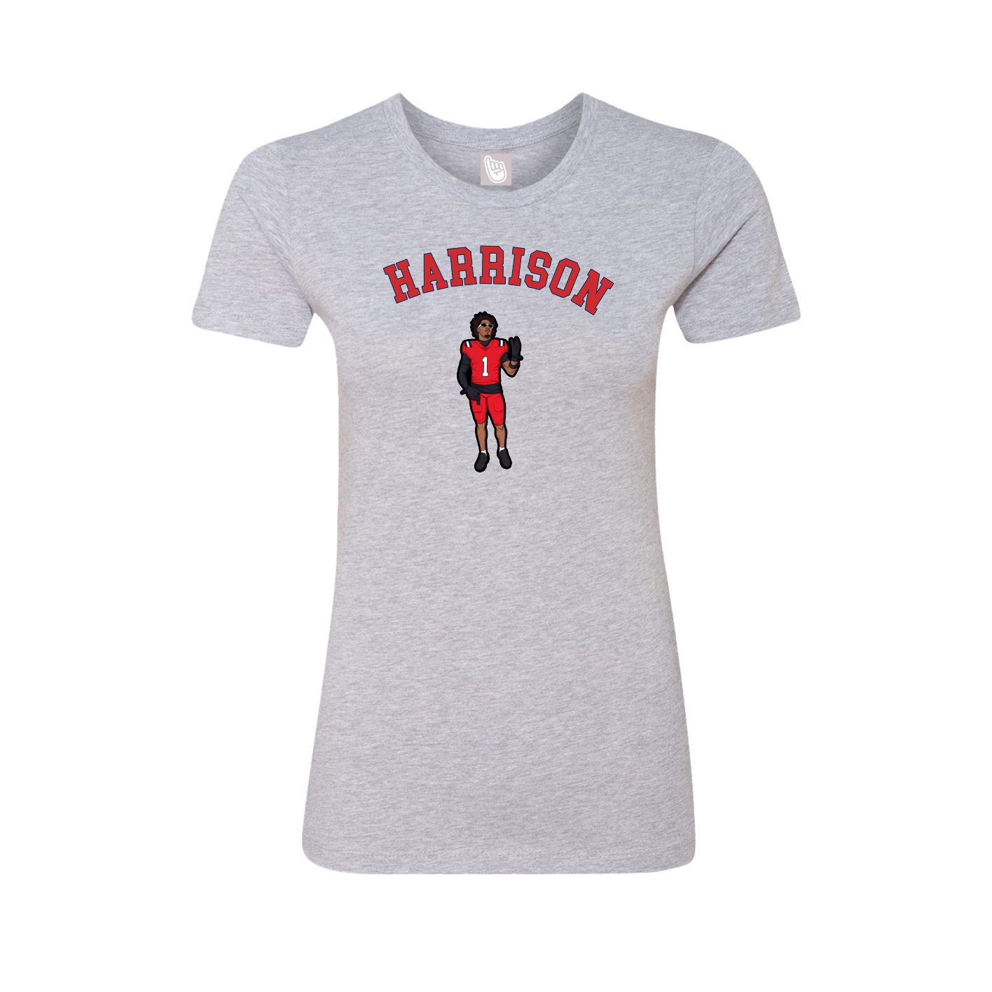 Fitted Women's Tee — Shirsey Arch in Grey