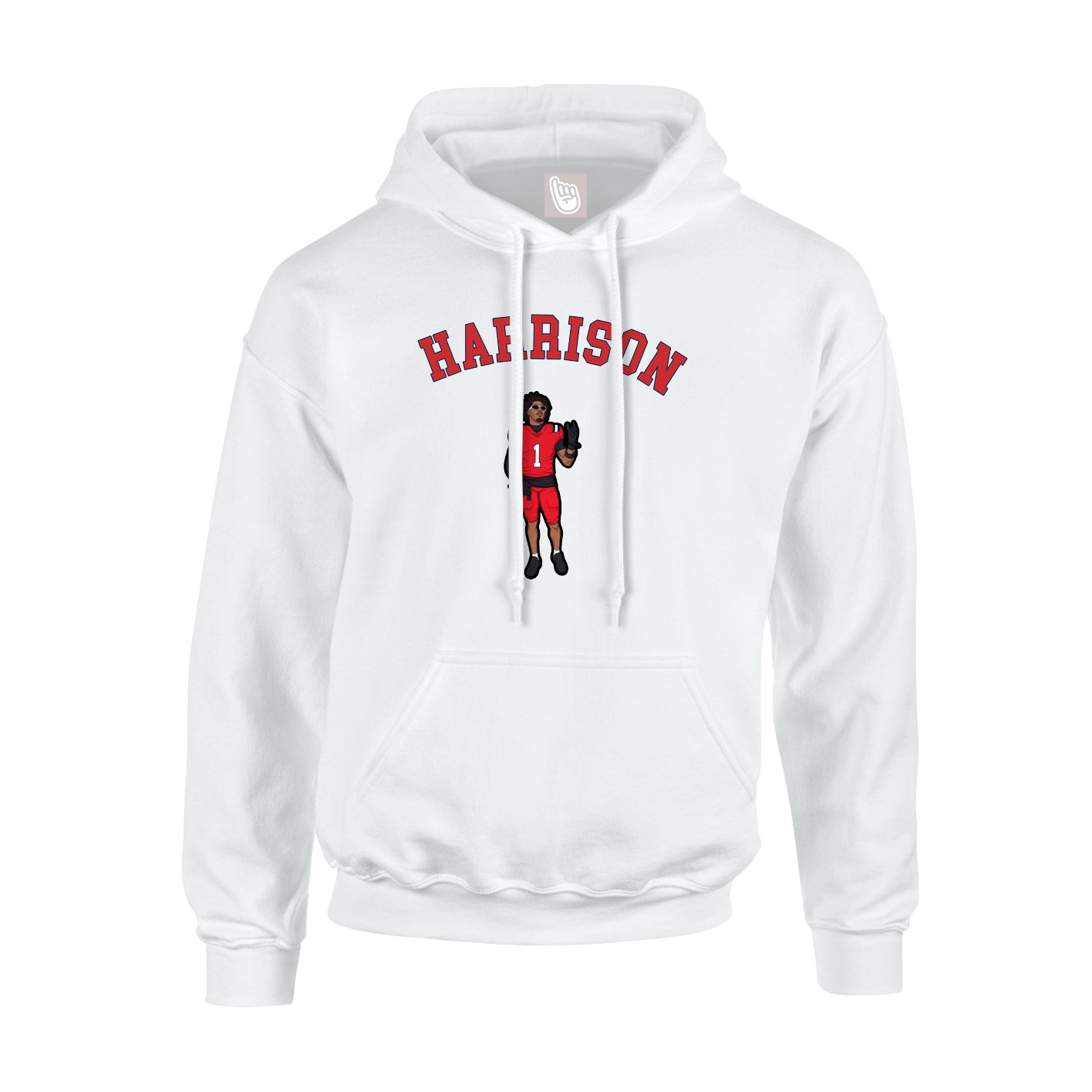 Youth Hoodie — Shirsey Arch in White
