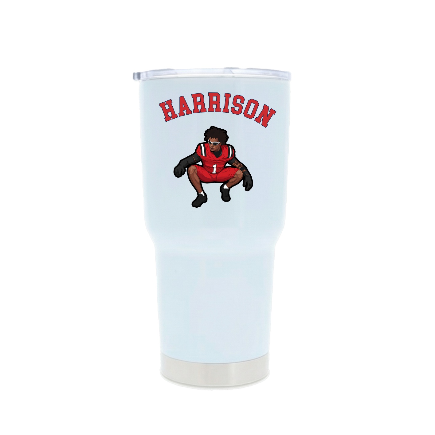 30oz Stainless Steel Tumbler — Shirsey Arch in White