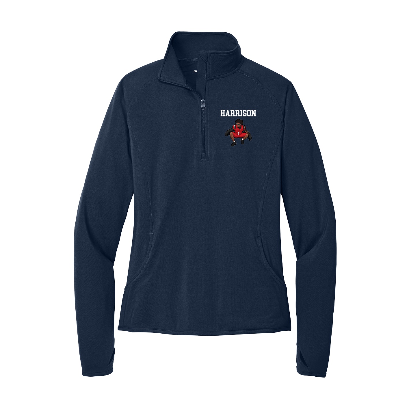 Women's Q-Zip Pullover — Shirsey in Navy