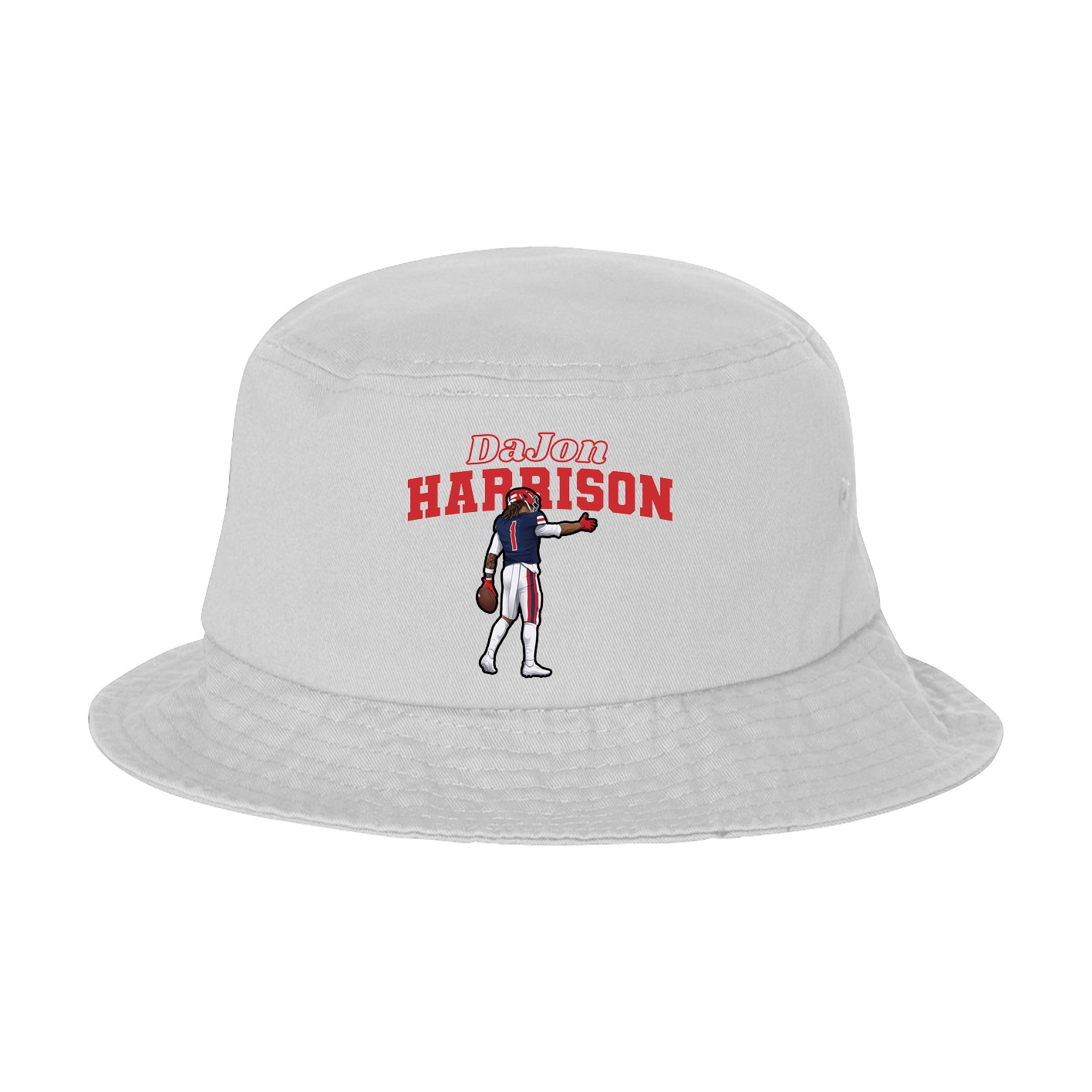 Bucket Cap — Name Arch in White