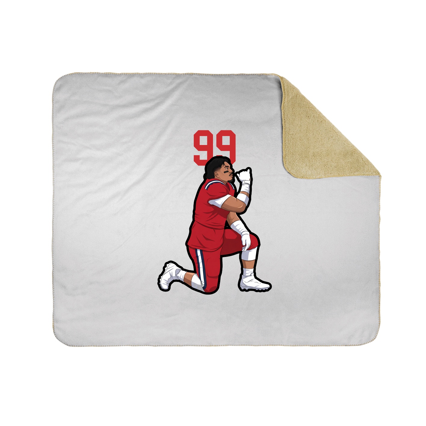 Throw Blanket — Number Top in White