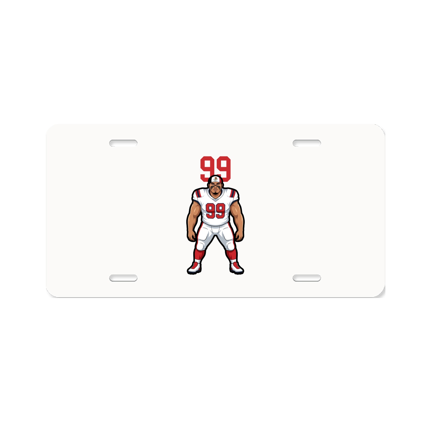 License Plate — Number Top in Classic