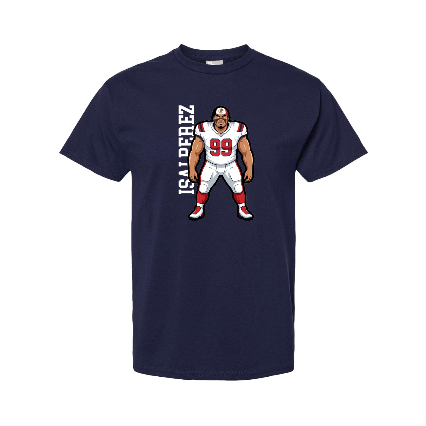 Tee — Name Vertical in Navy