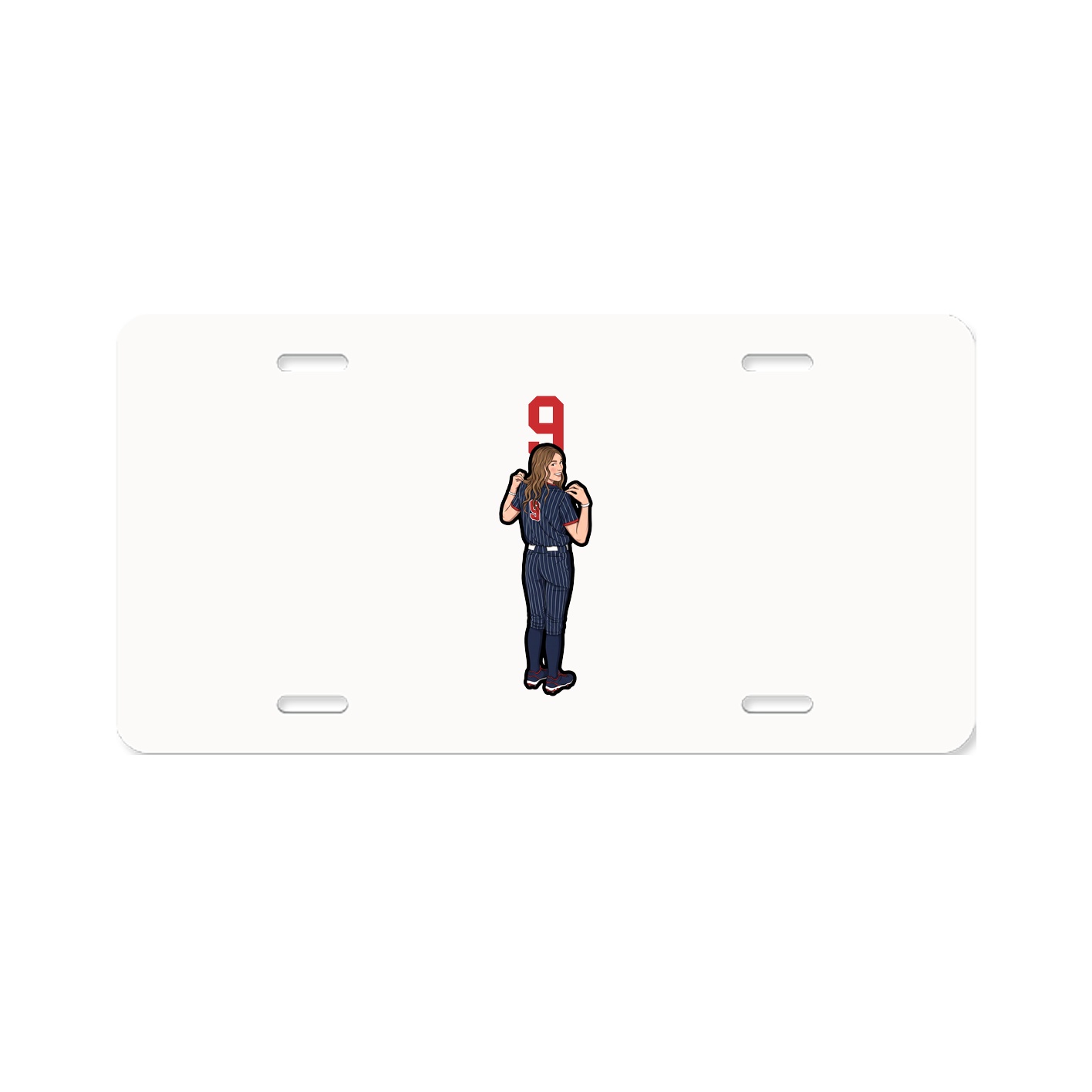 License Plate — Number Top in Classic