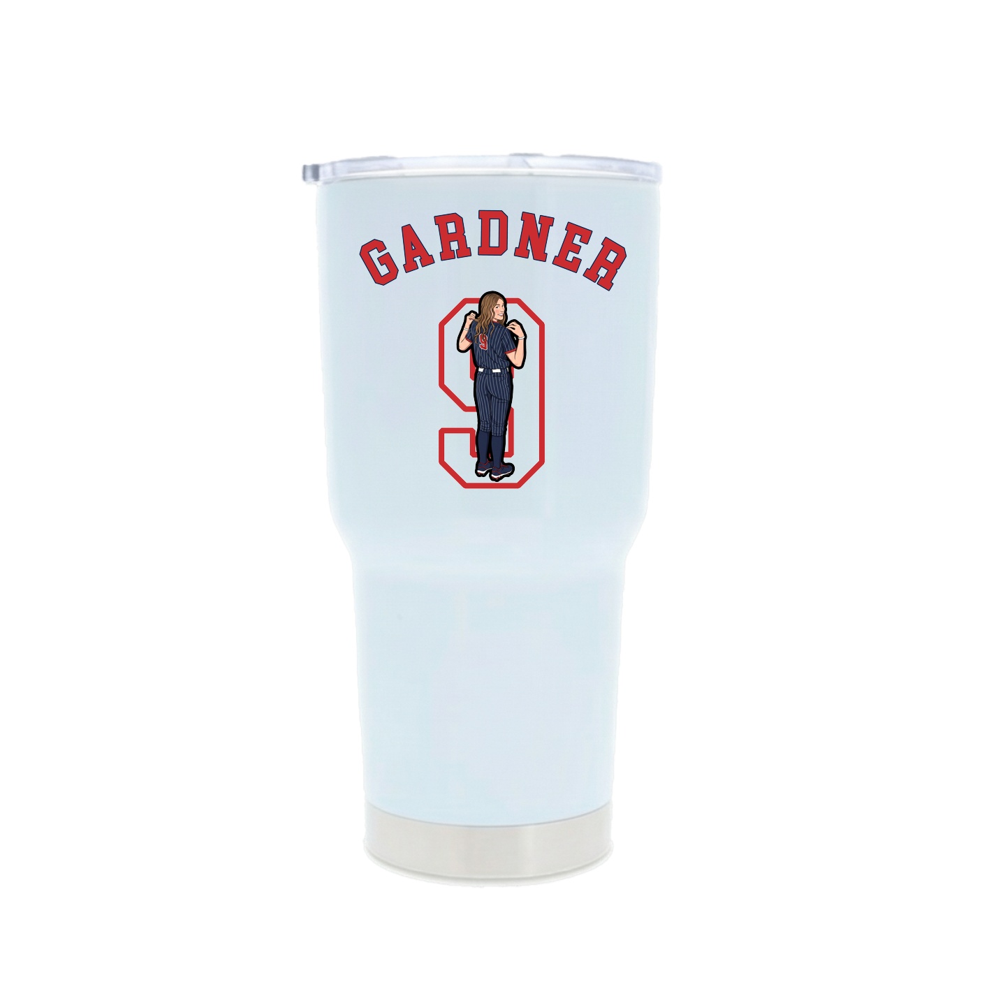 30oz Stainless Steel Tumbler — Shirsey Arch in White