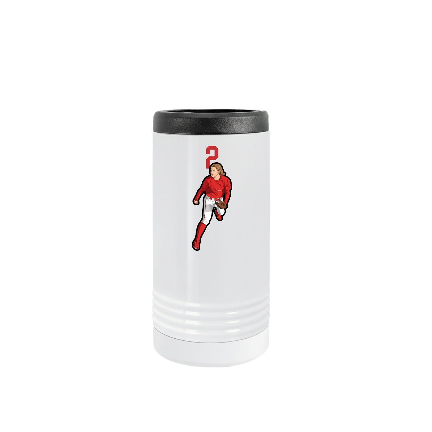 Slim Beverage Holder — Number Top in White