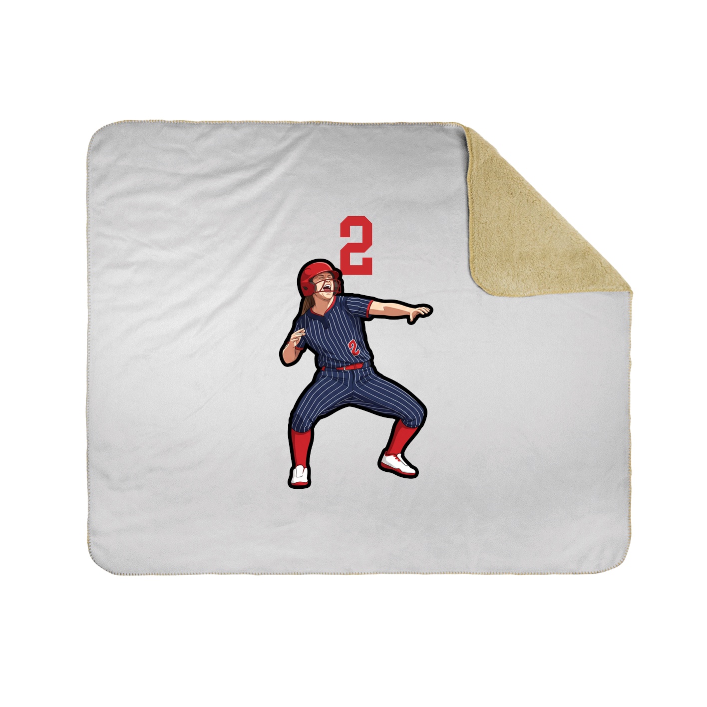 Throw Blanket — Number Top in White
