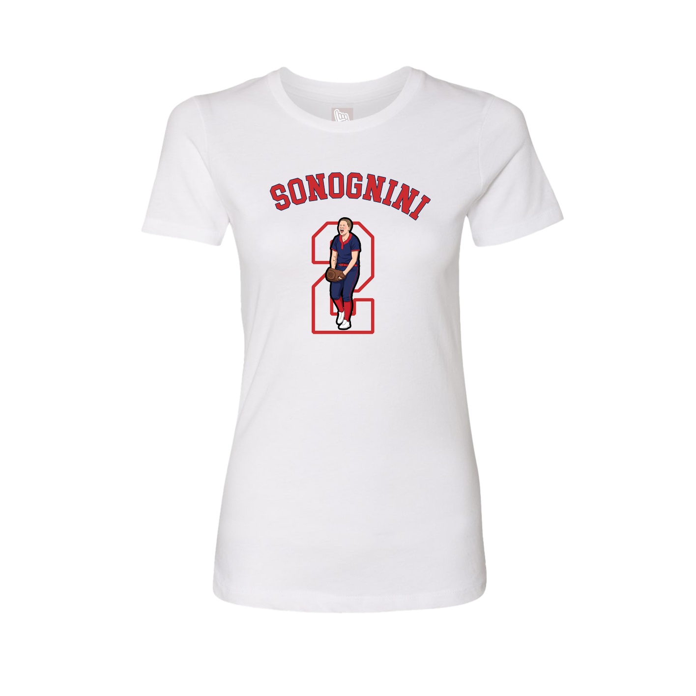 Fitted Women's Tee — Shirsey Arch in White