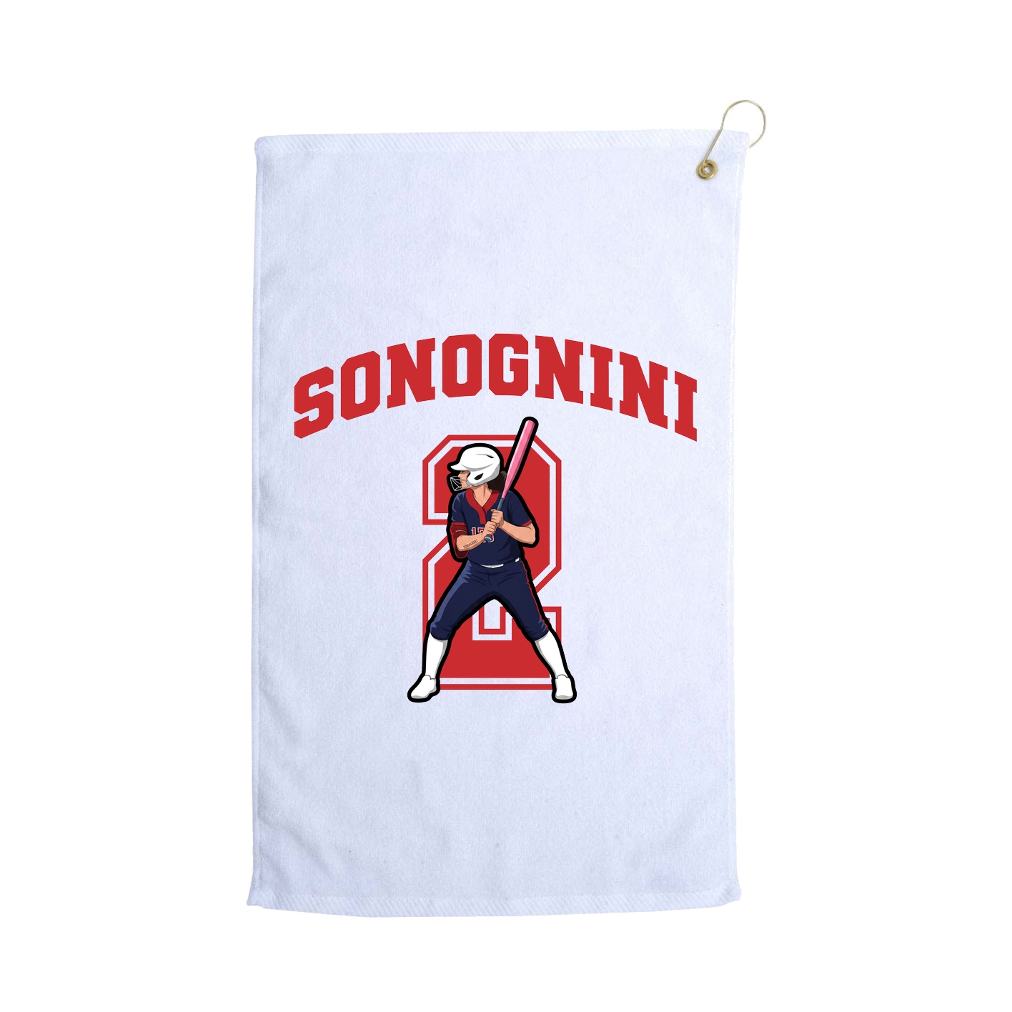 Golf Towel — Number in White