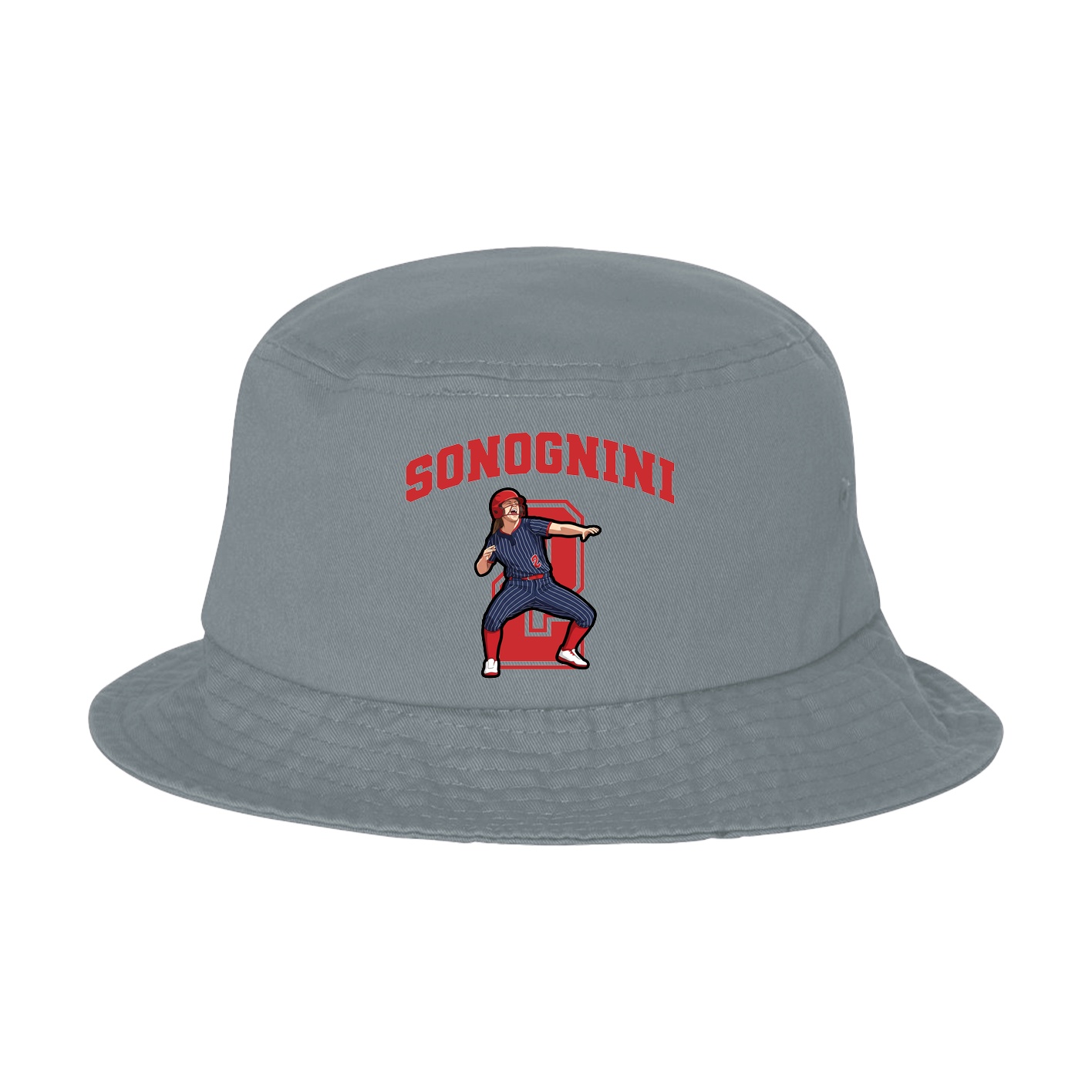 Bucket Cap — Number in Grey