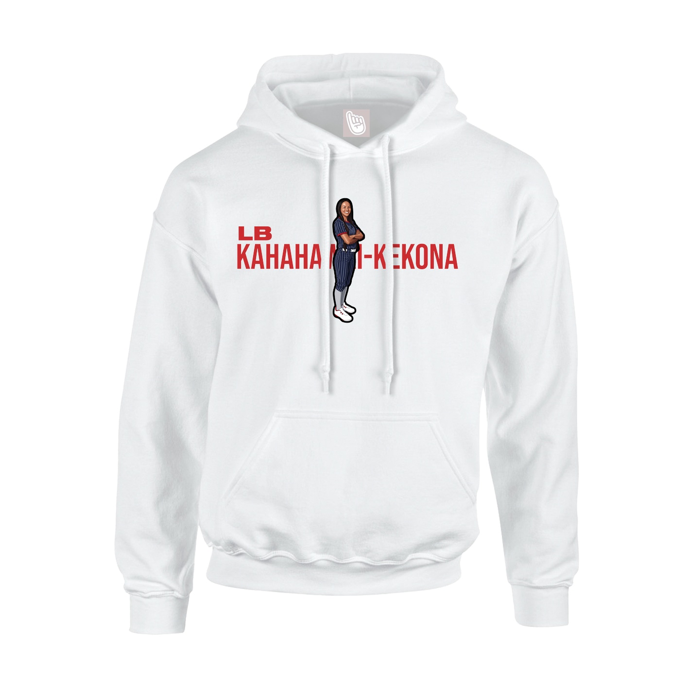 Youth Hoodie — Player Name in White
