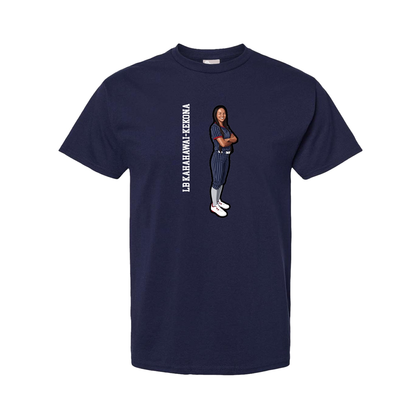 Tee — Name Vertical in Navy