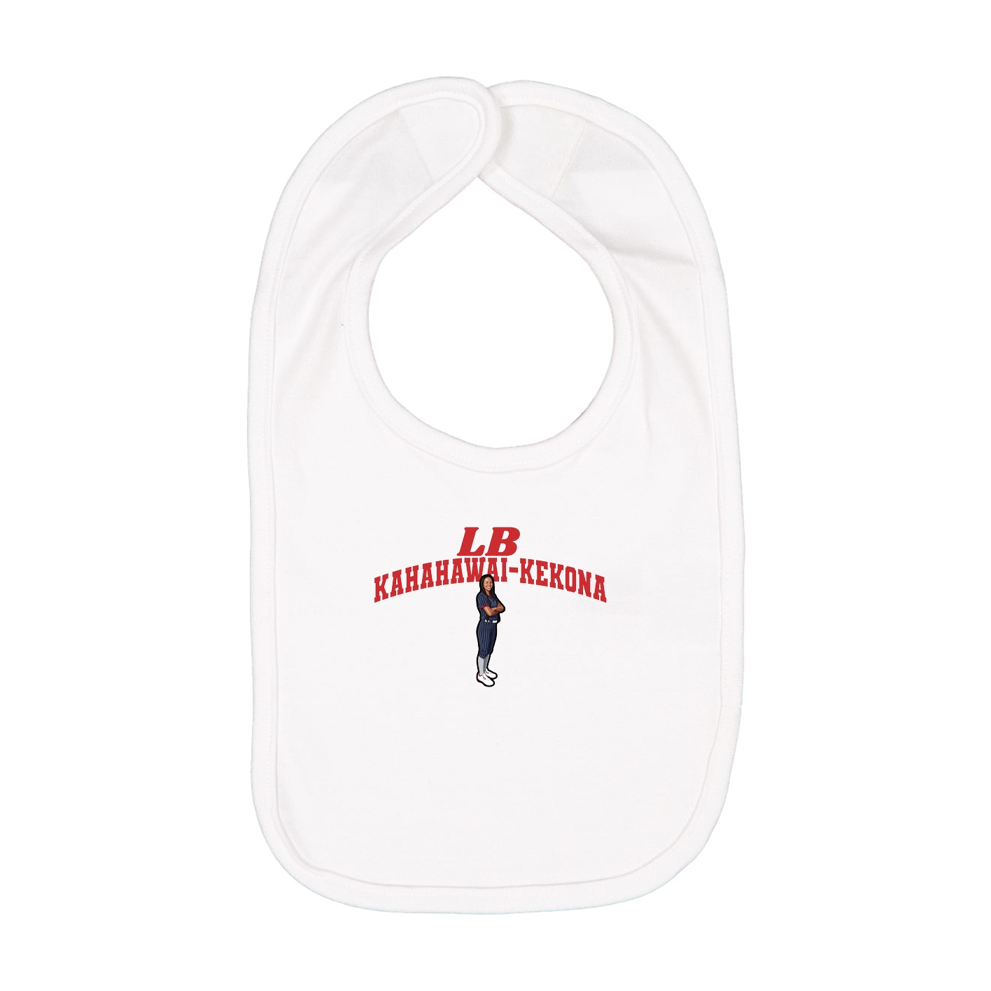 Infant Bib — Signature Arch in White