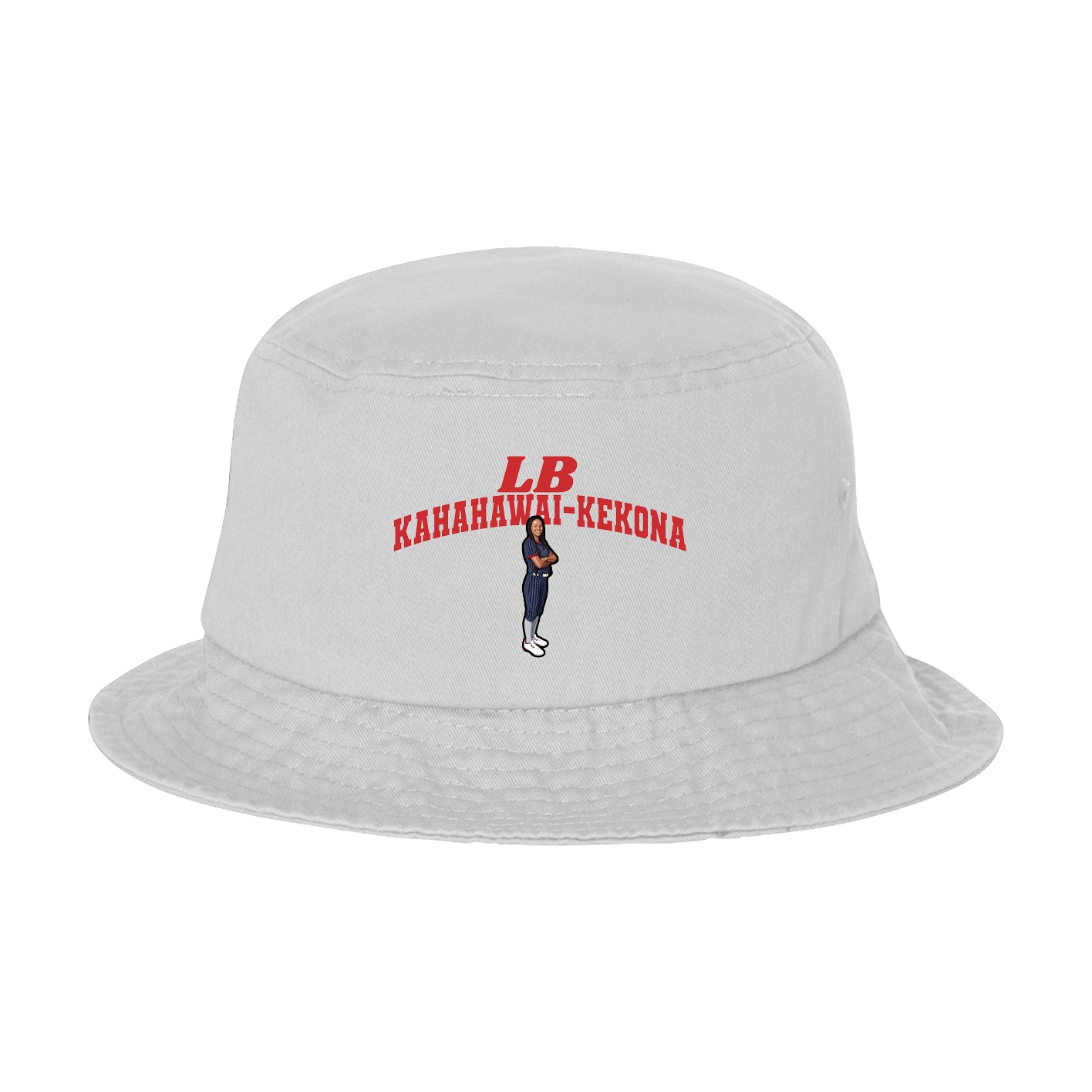 Bucket Cap — Signature Arch in White
