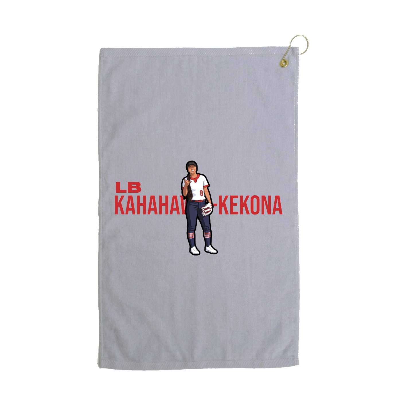 Golf Towel — Player Name in Grey
