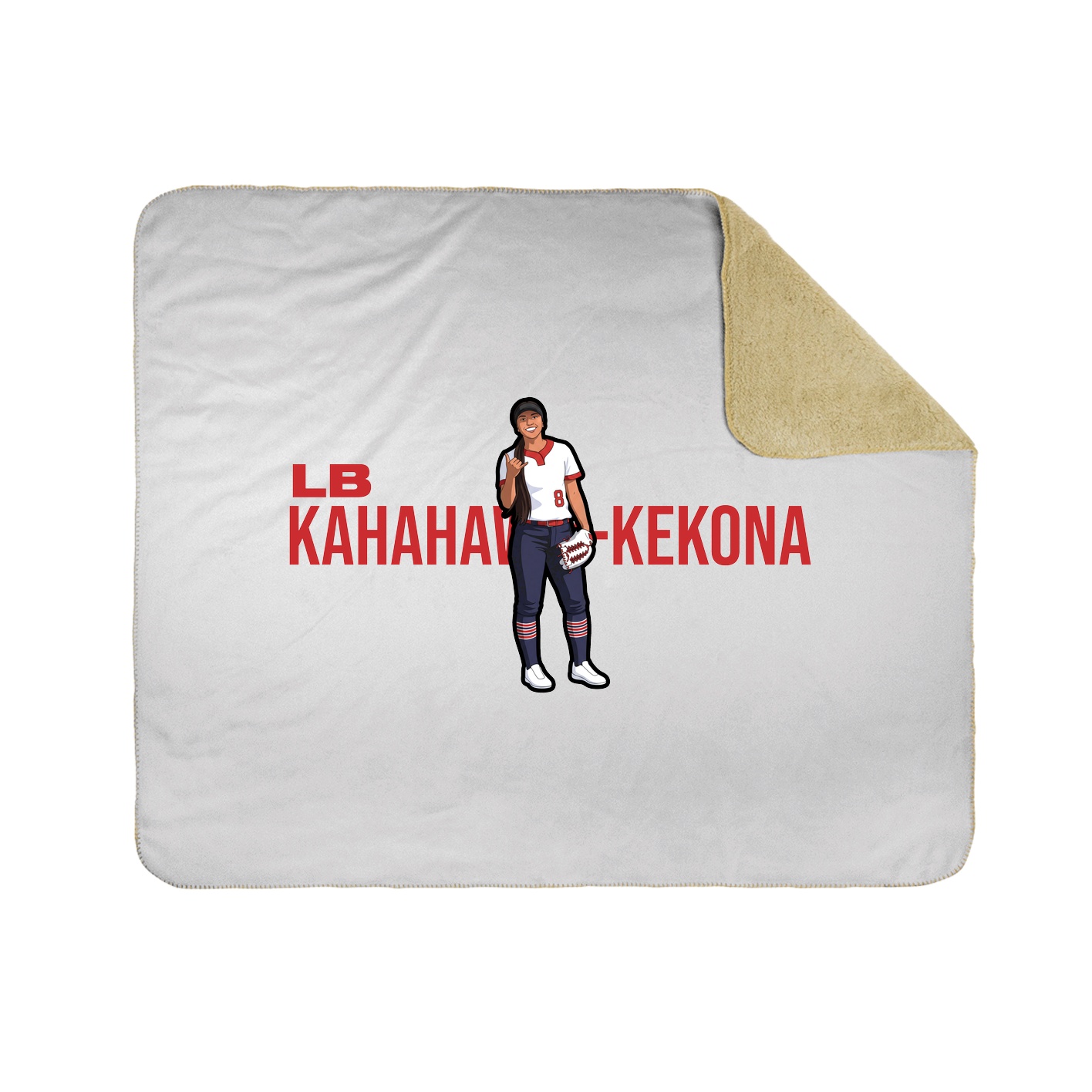 Throw Blanket — Player Name in White