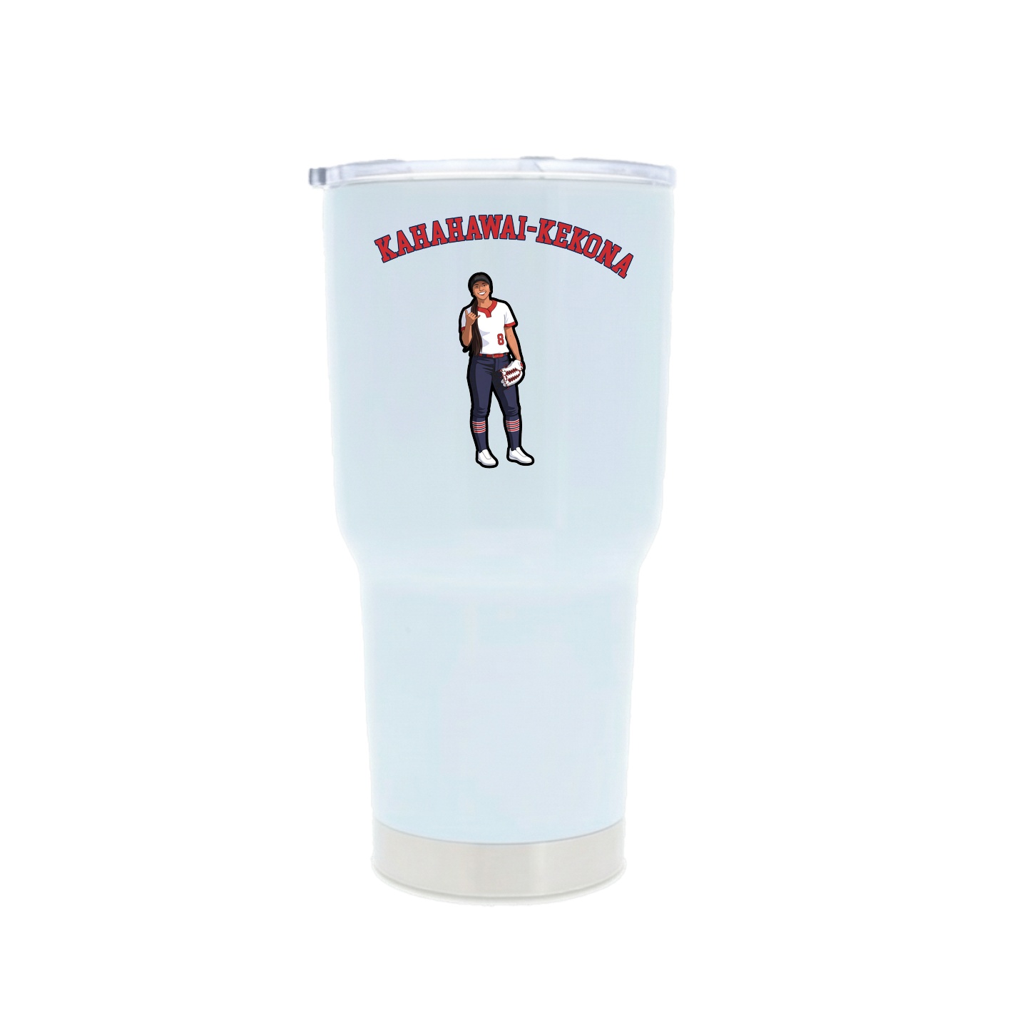 30oz Stainless Steel Tumbler — Shirsey Arch in White
