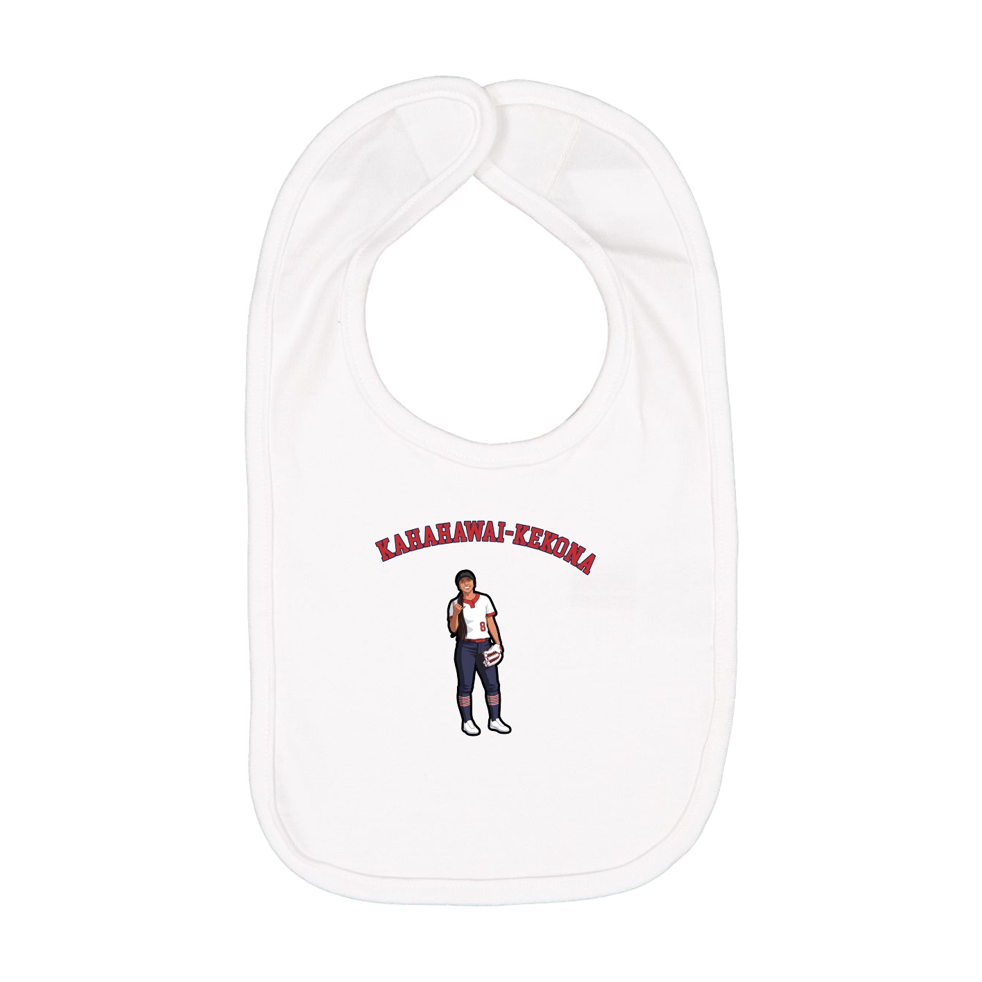 Infant Bib — Shirsey Arch in White