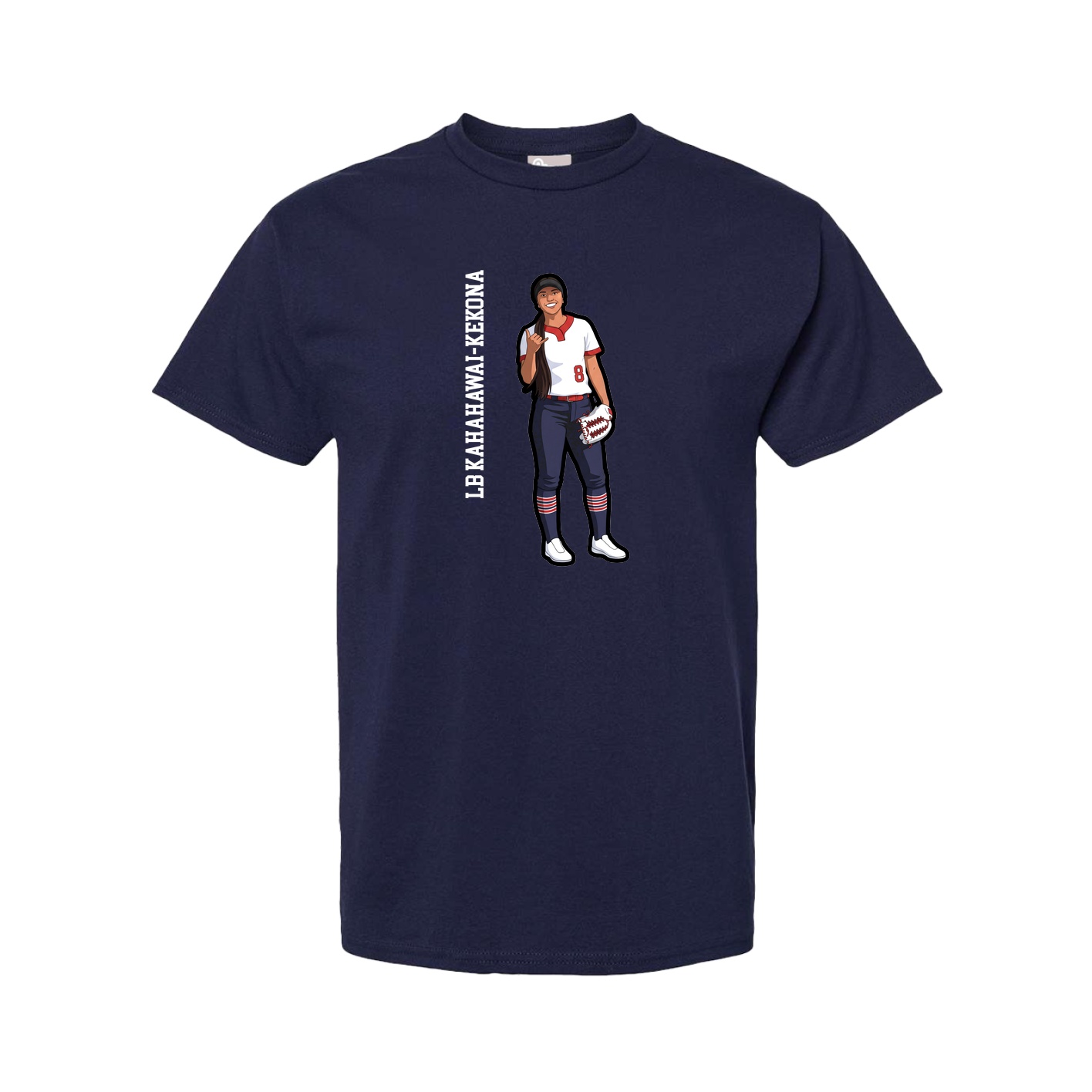 Youth Tee — Name Vertical in Navy