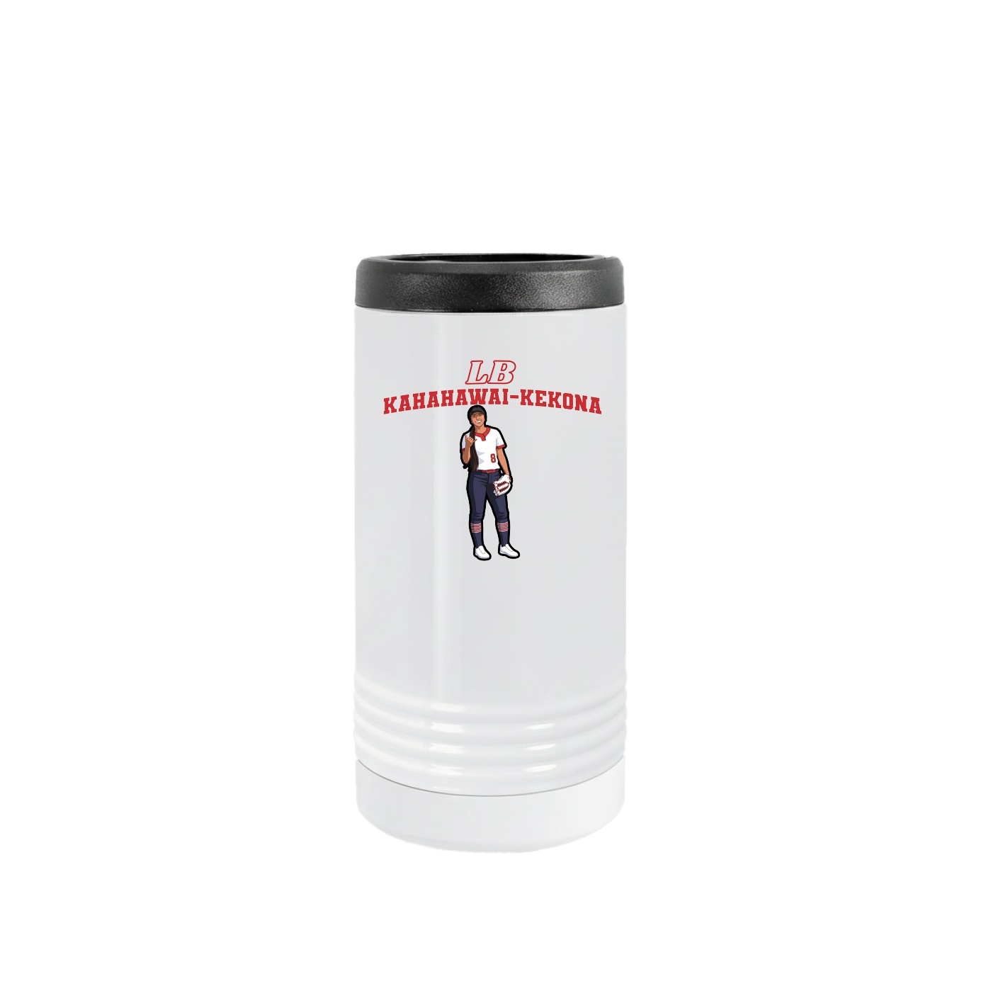 Slim Beverage Holder — Name Arch in White