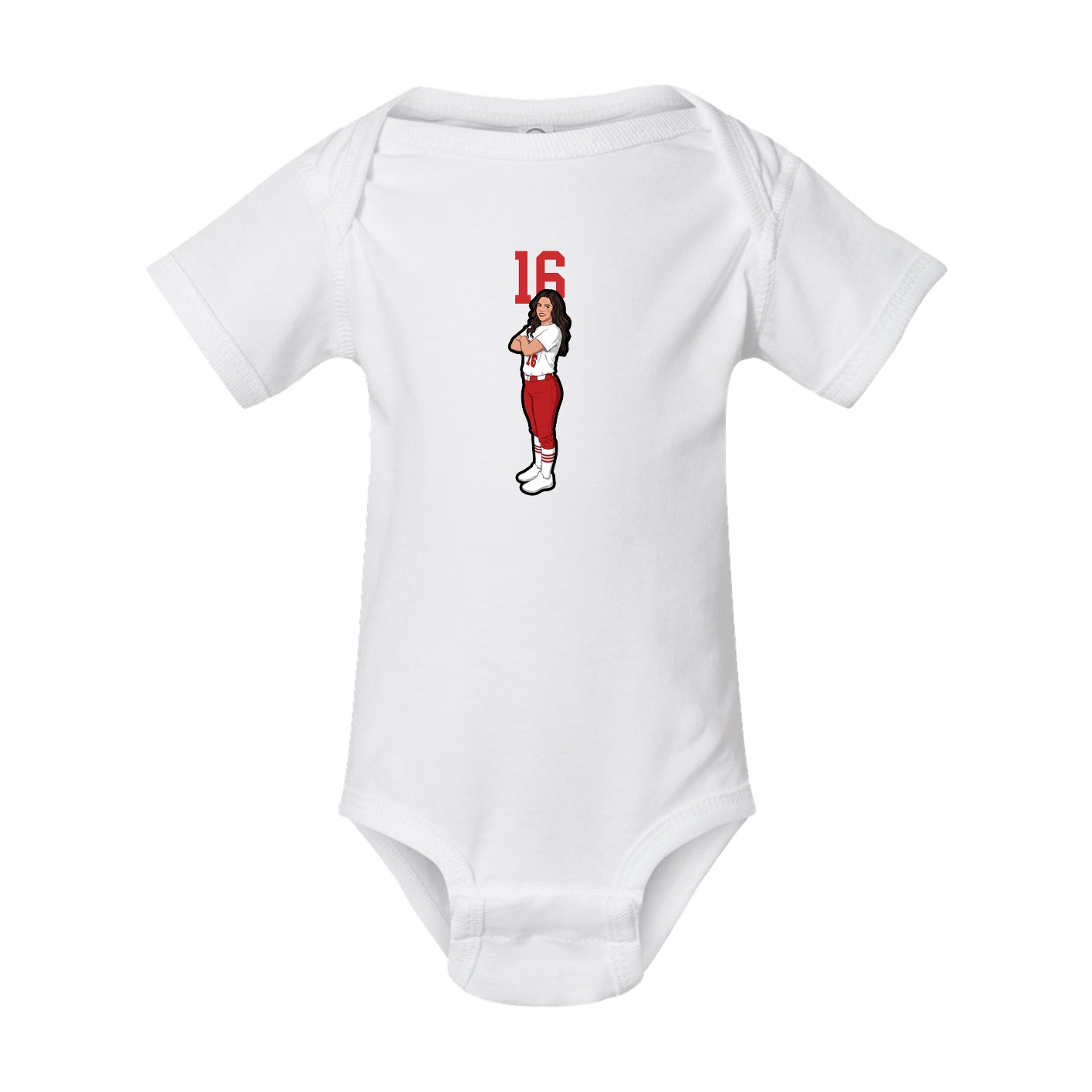 Baby Onesie — Number Top in White