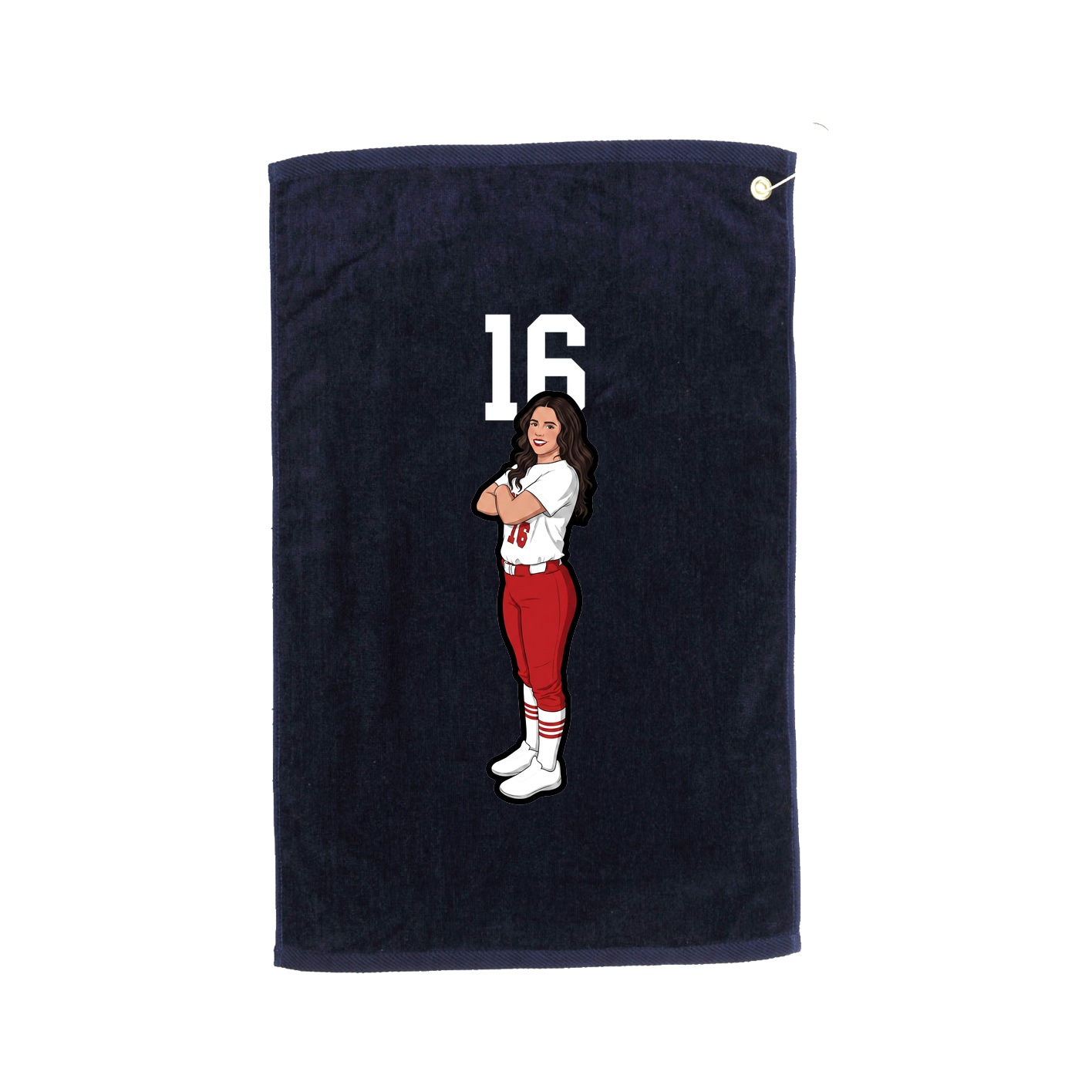 Golf Towel — Number Top in Navy