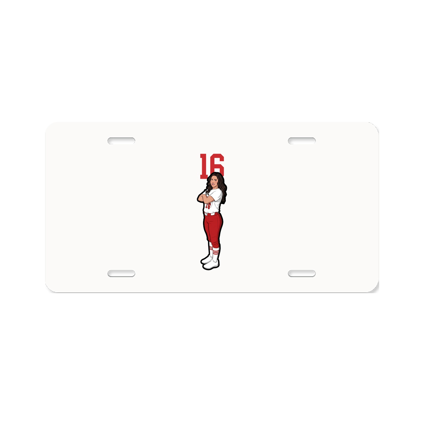 License Plate — Number Top in Classic