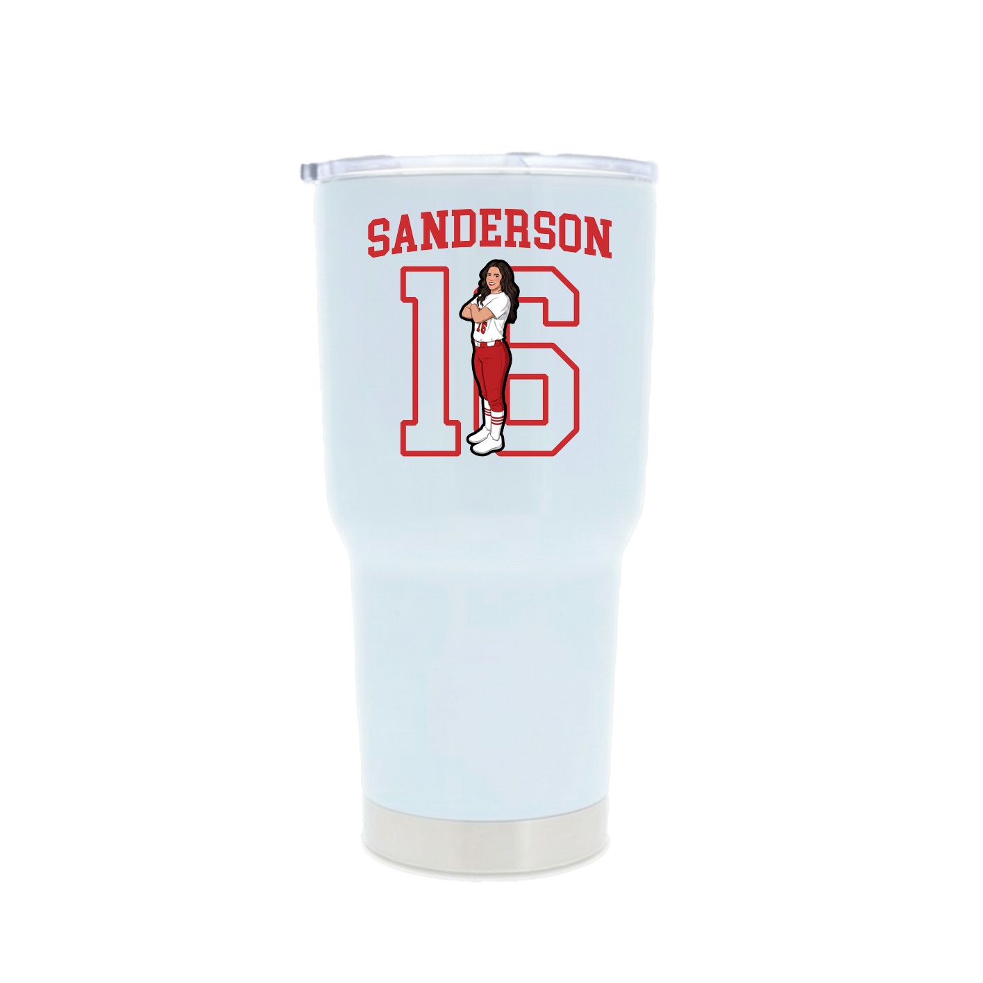 30oz Stainless Steel Tumbler — Shirsey in White