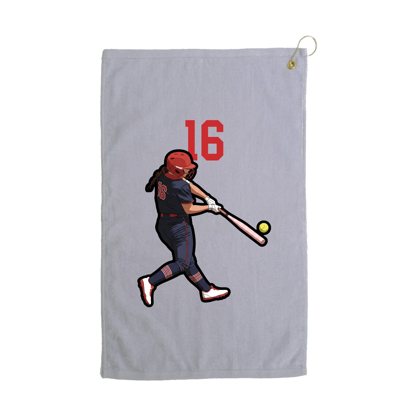 Golf Towel — Number Top in Grey