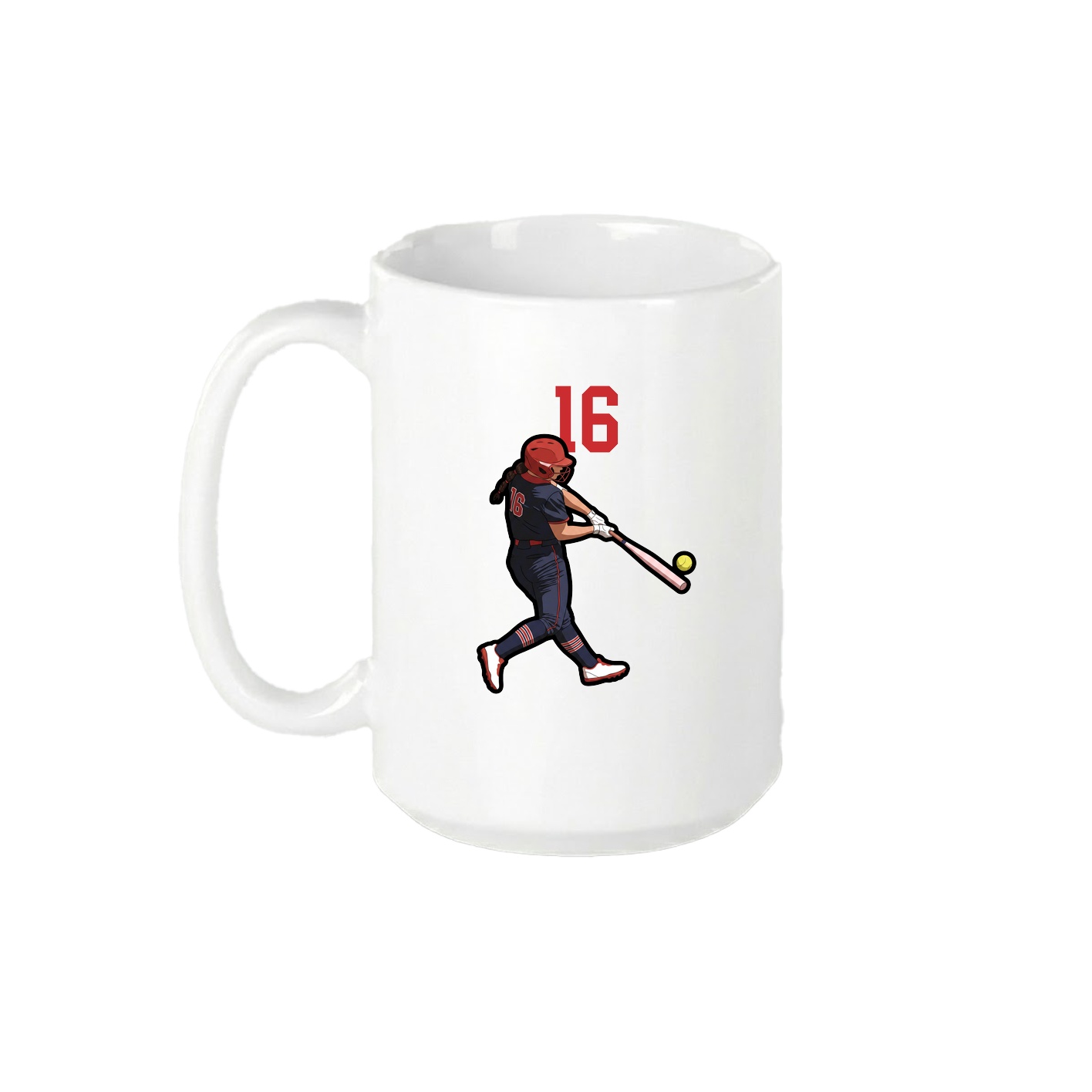 15oz Coffee Mug — Number Top in White