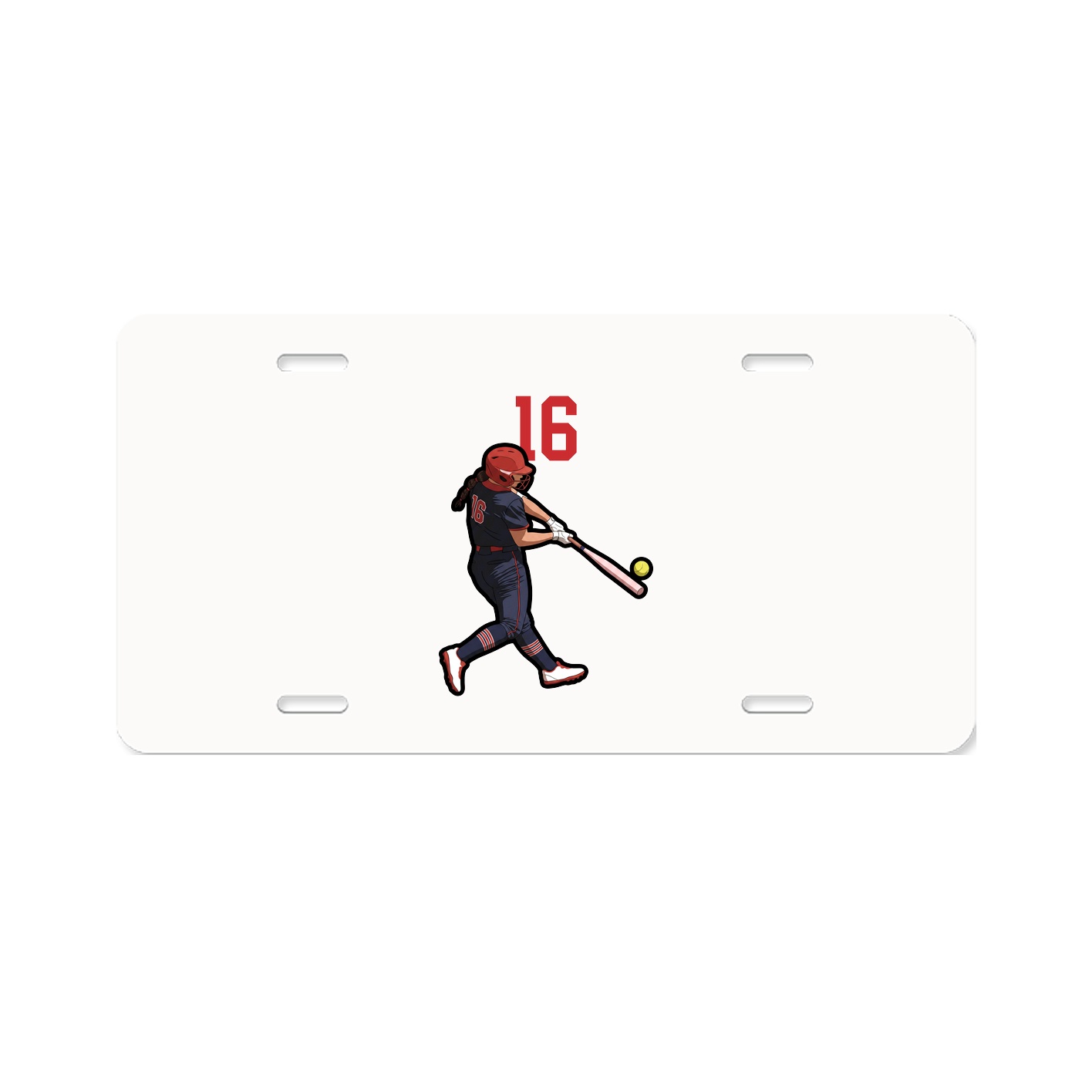 License Plate — Number Top in Classic