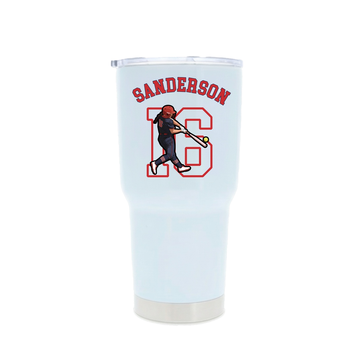 30oz Stainless Steel Tumbler — Shirsey Arch in White
