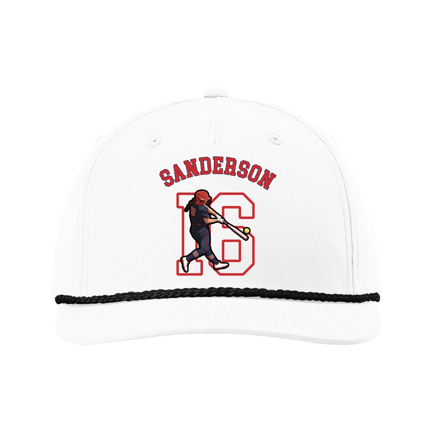 Five-Panel Classic Rope Cap — Shirsey Arch in White