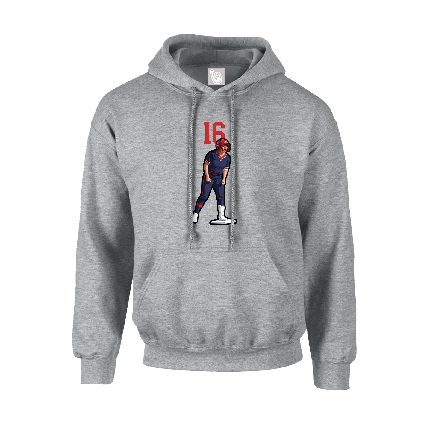 Hoodie — Number Top in Grey