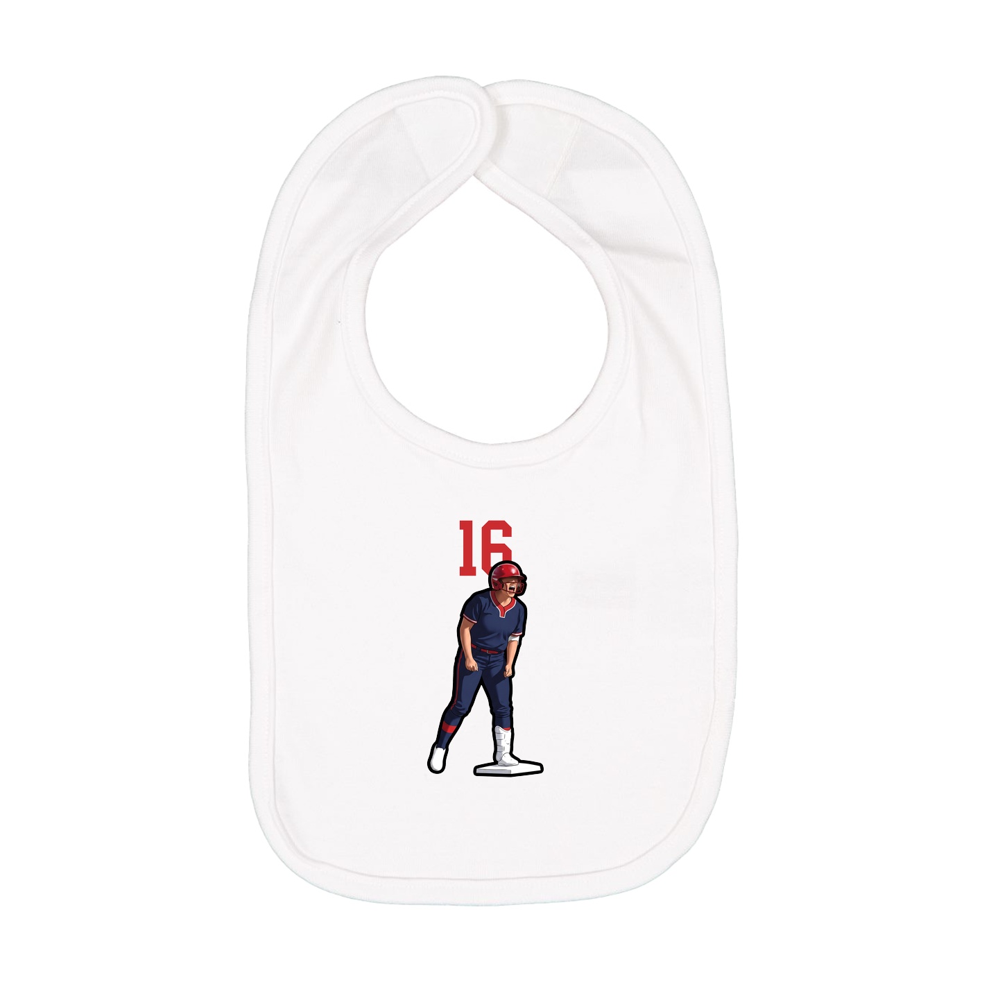 Infant Bib — Number Top in White